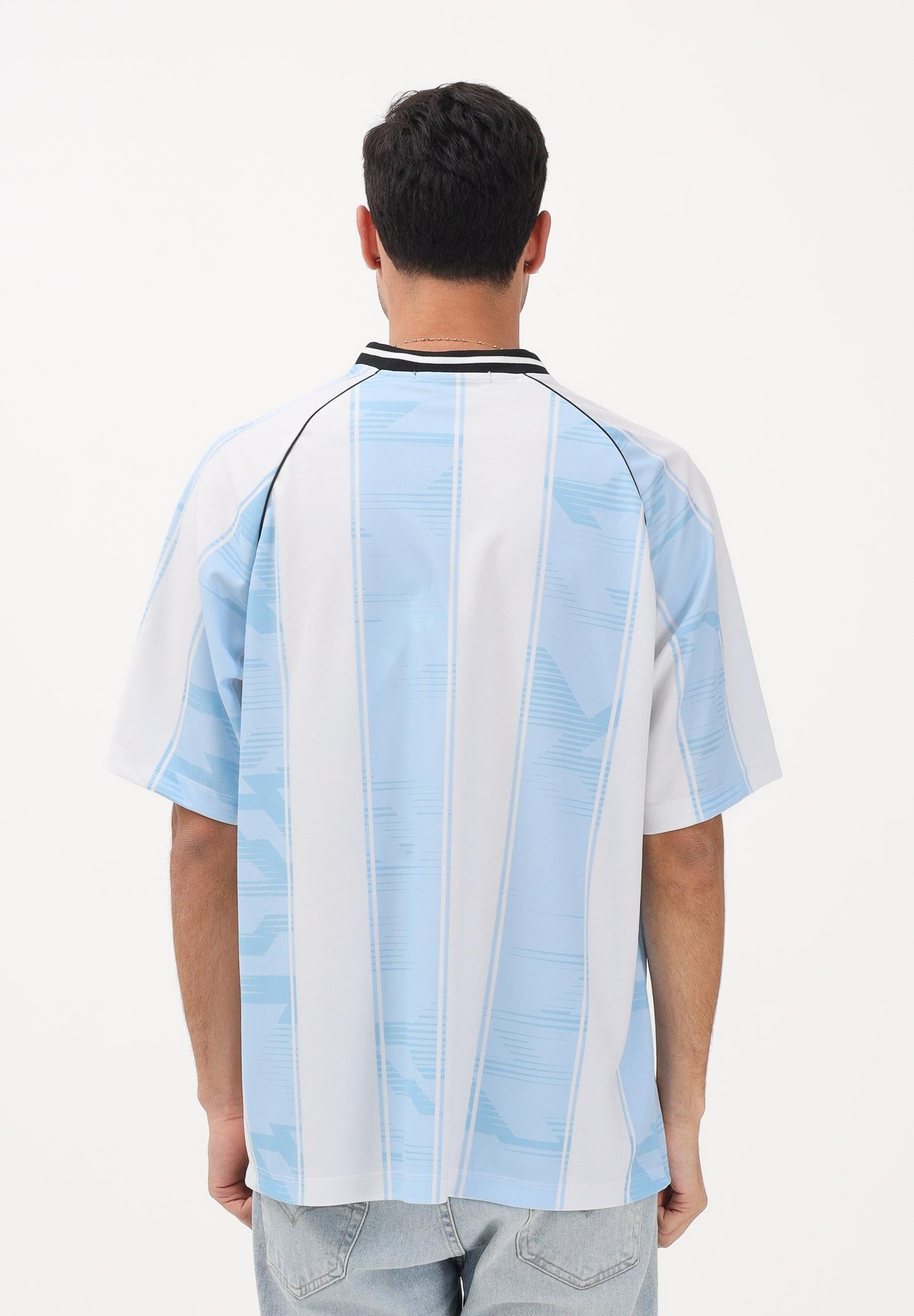 BARROW T-shirt a manica corta bianca e azzurra per uomo e donna ispirata al mondo sportswear S6BWWOTH074 41201 BARROW