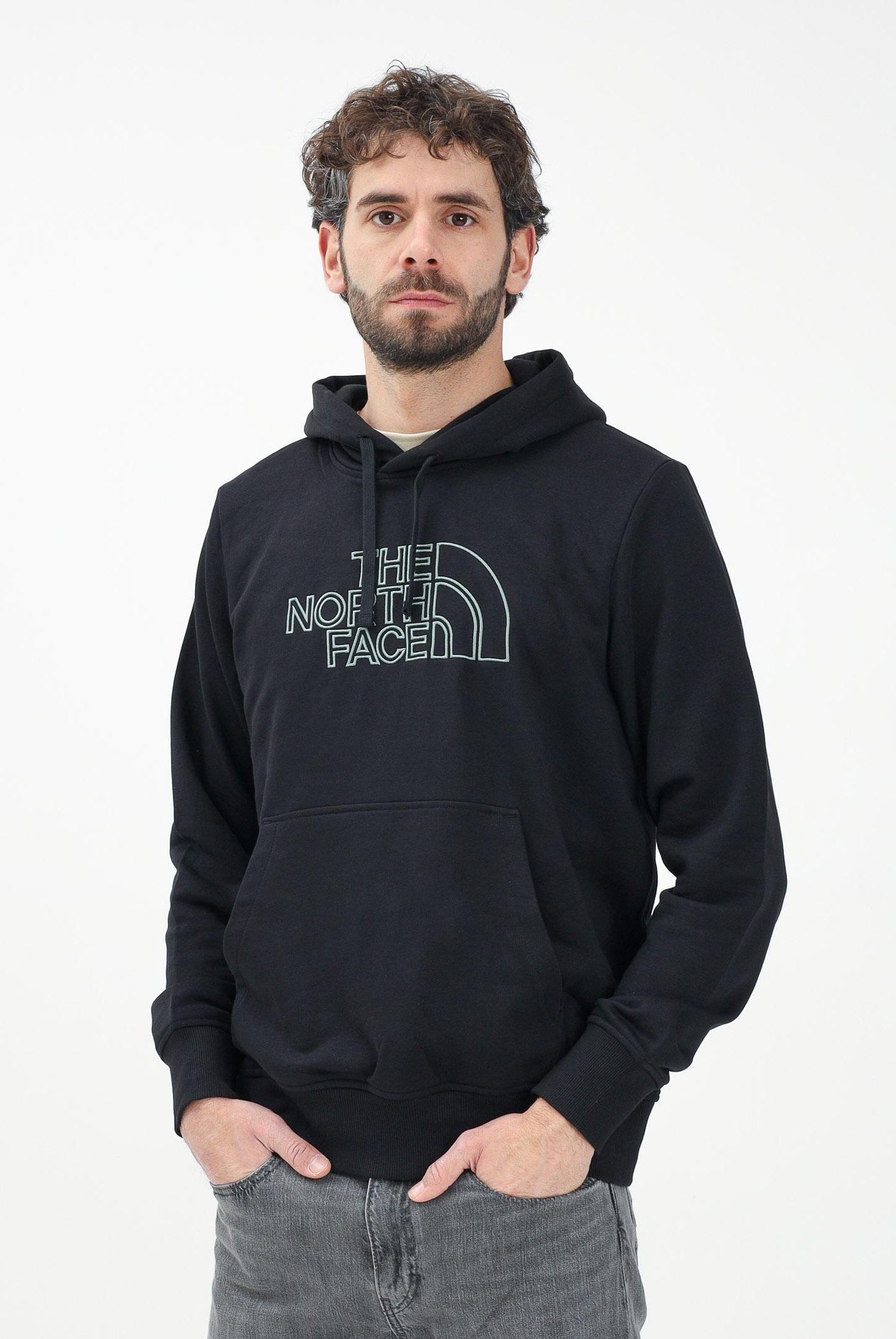 THE NORTH FACE Felpa con cappuccio Drew Peak Light nera da uomo NF0A8C1BASW1 . THE NORTH FACE