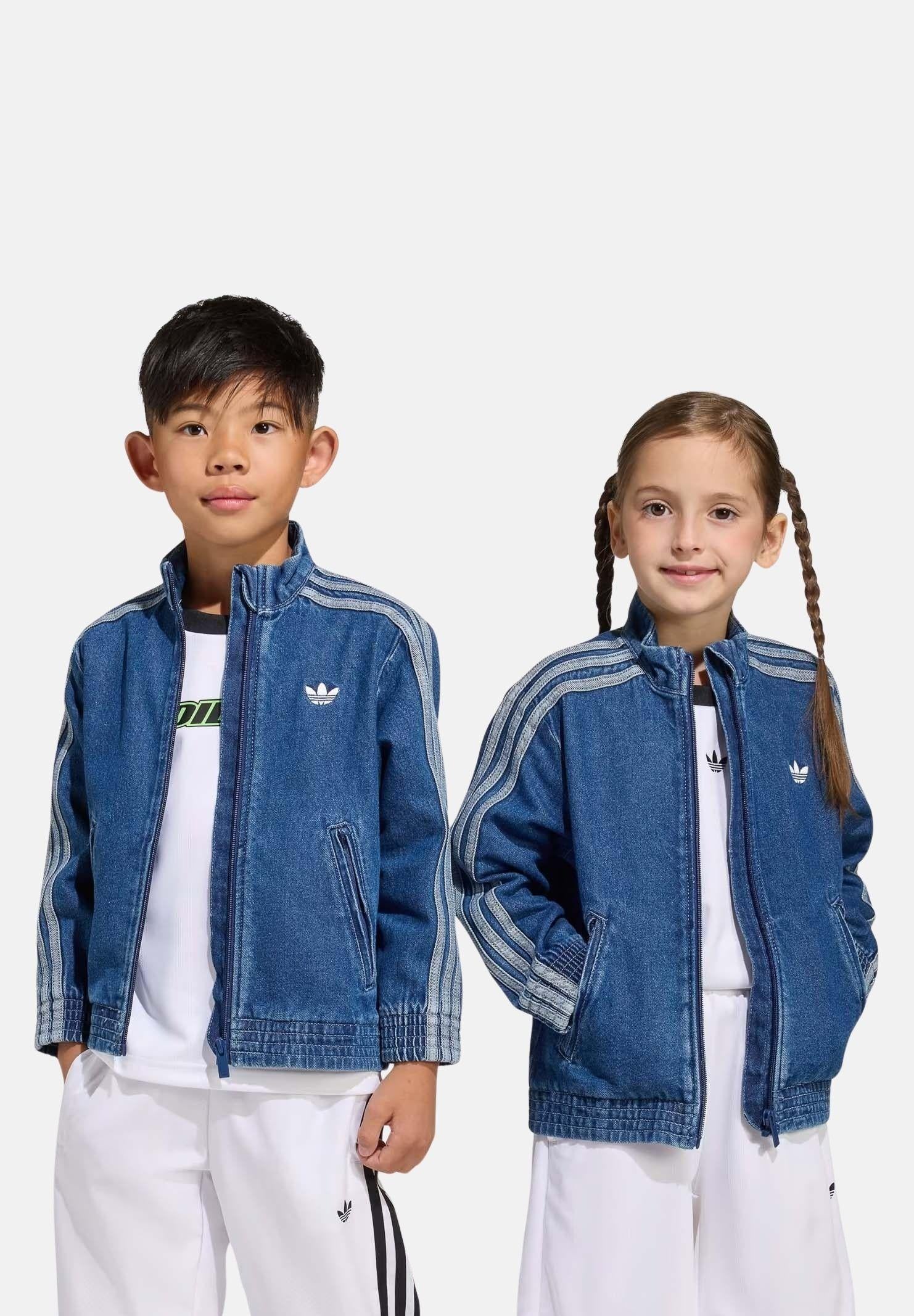 ADIDAS ORIGINALS Giacca Firebird in denim blu per bambino e bambina KD5801 . ADIDAS ORIGINALS