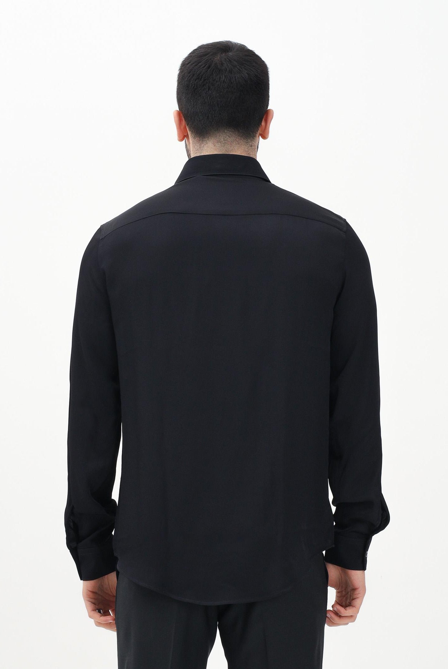 PATRIZIA PEPE Camicia a manica lunga nera da uomo 5C0310A093U K102 PATRIZIA PEPE