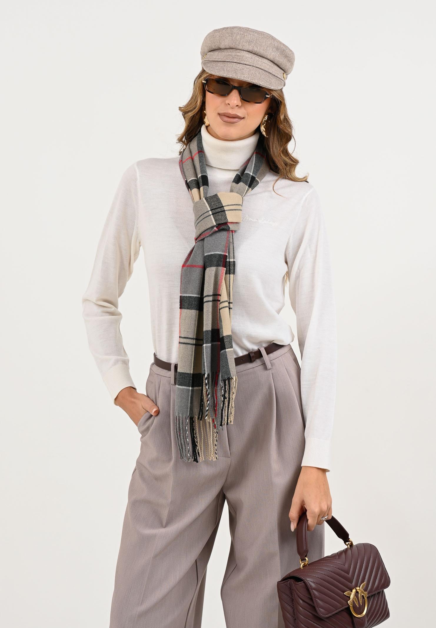 ARMANI EXCHANGE Maglioncino a collo alto bianco da donna con ricamo logo XW001440AF11896 U1003 ARMANI EXCHANGE