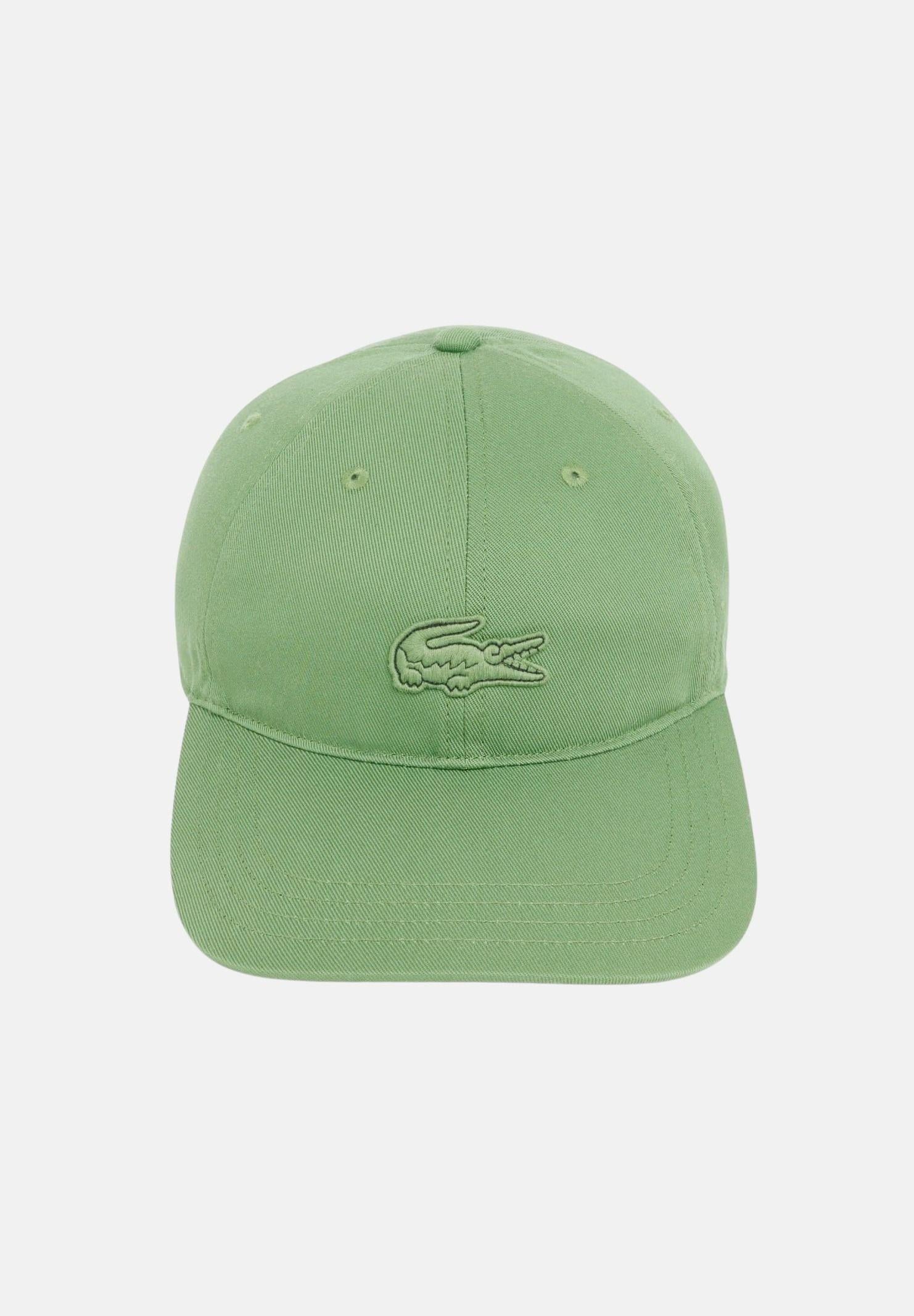 LACOSTE Cappello con visiera verde per uomo e donna con stemma RK1910 02M LACOSTE