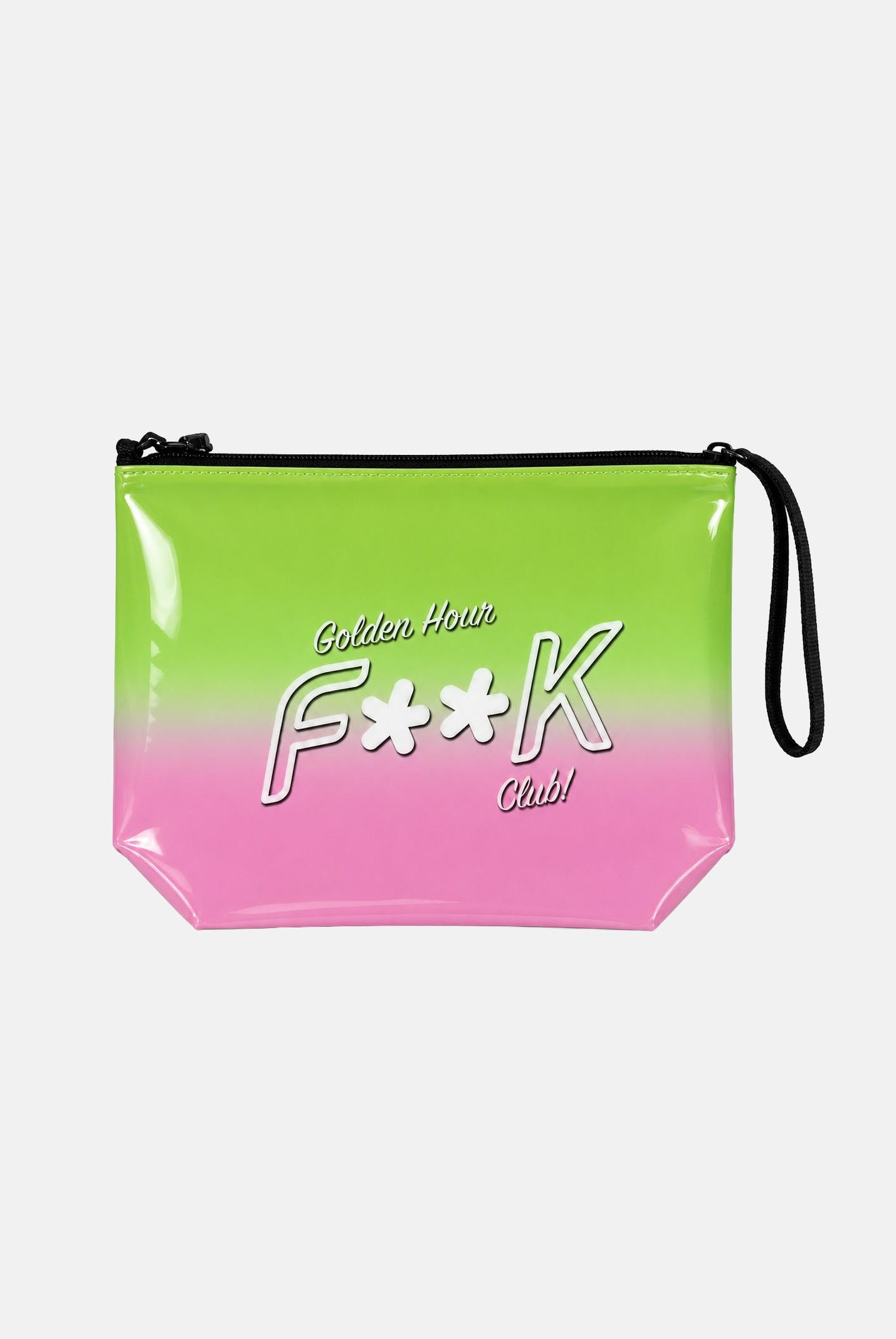 F**K pochette a mano Golden Hour verde e rosa donna. POCHETTE-FK VERO F**K