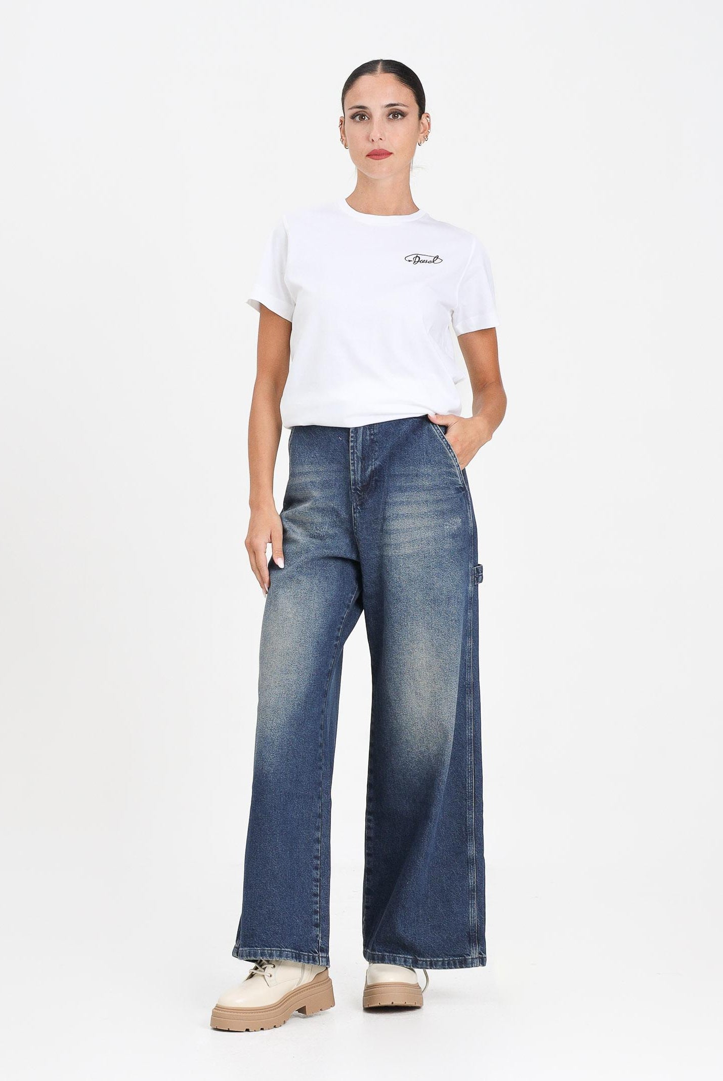 DIESEL Jeans D-Argjx Work in denim blu per donna, ragazzi e bambini J02349KXBQC K01 DIESEL