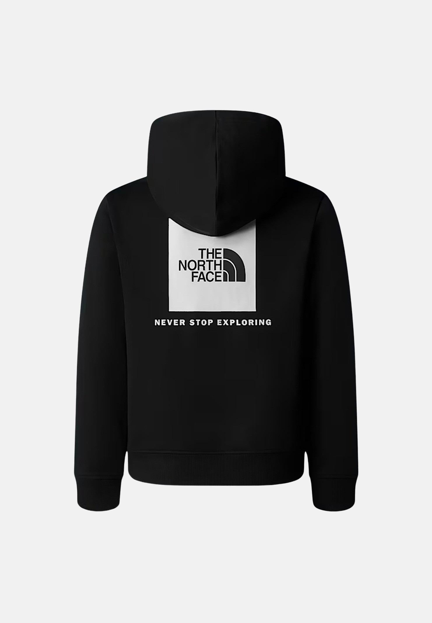 THE NORTH FACE Felpa con cappuccio NSE Box nera per bambino e bambina NF0A89H9JK31 THE NORTH FACE
