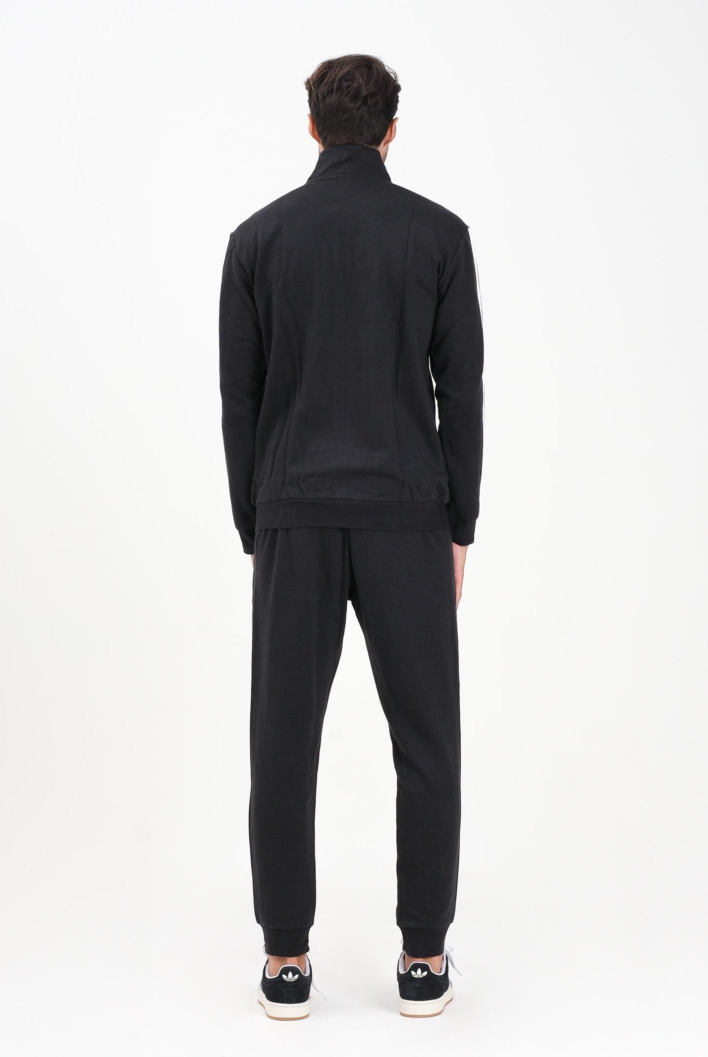 ADIDAS PERFORMANCE Tuta Sportswear Basic 3-Stripes Fleece nera da uomo JI8878  ADIDAS PERFORMANCE