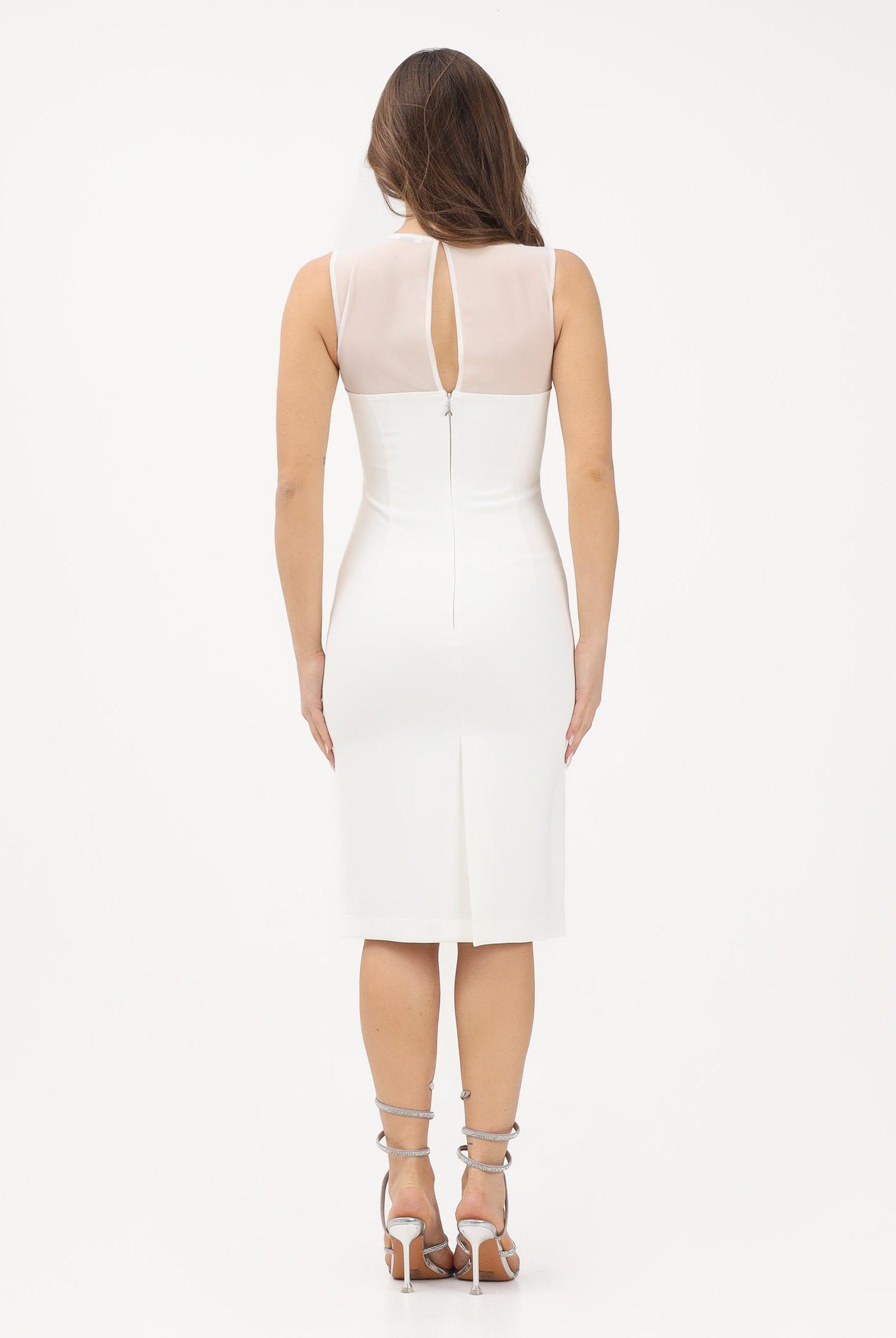 PATRIZIA PEPE Abito midi a tubino bianco da donna 2A3047A737 W146 PATRIZIA PEPE