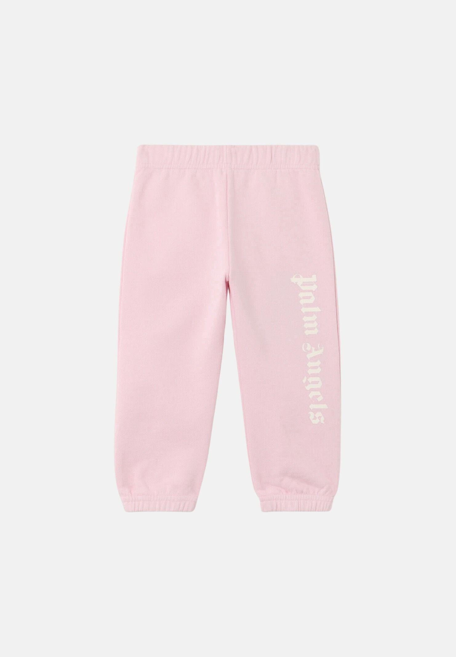 PALM ANGELS Pantalone sportivo rosa da neonato con logo PGXD002S26FLE001 042 PALM ANGELS