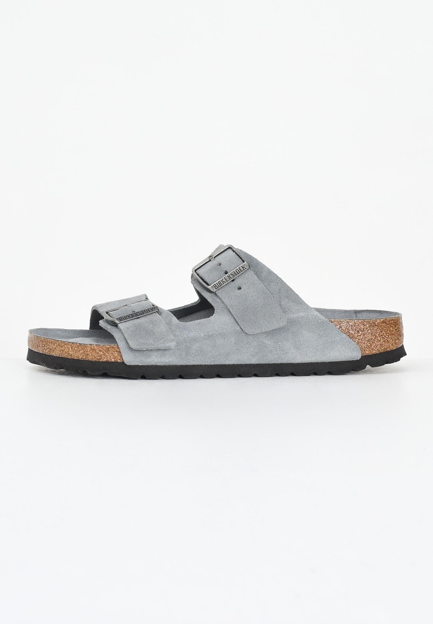 BIRKENSTOCK Ciabatte Arizona Suede grigio ardesia da uomo 1030912 . BIRKENSTOCK