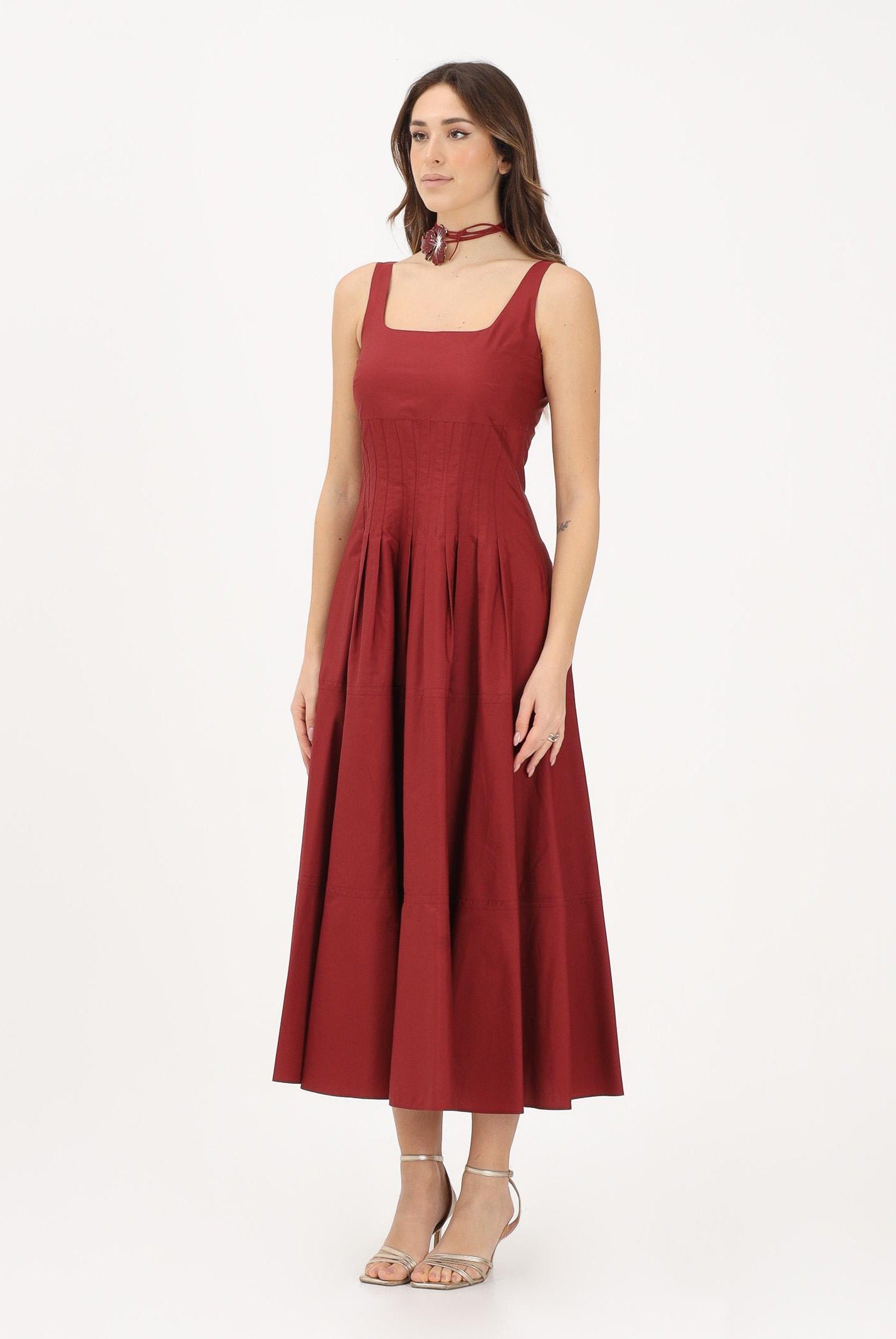 MAX MARA Abito midi SPXGIRO rosso mattone da donna 2616221022600 074 MAX MARA