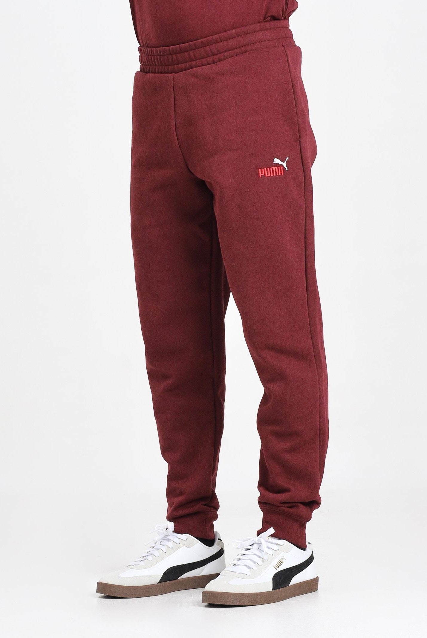PUMA Pantalone sportivo Essentials con logo N. 1 bicolore bordeaux da uomo 684713 96 PUMA