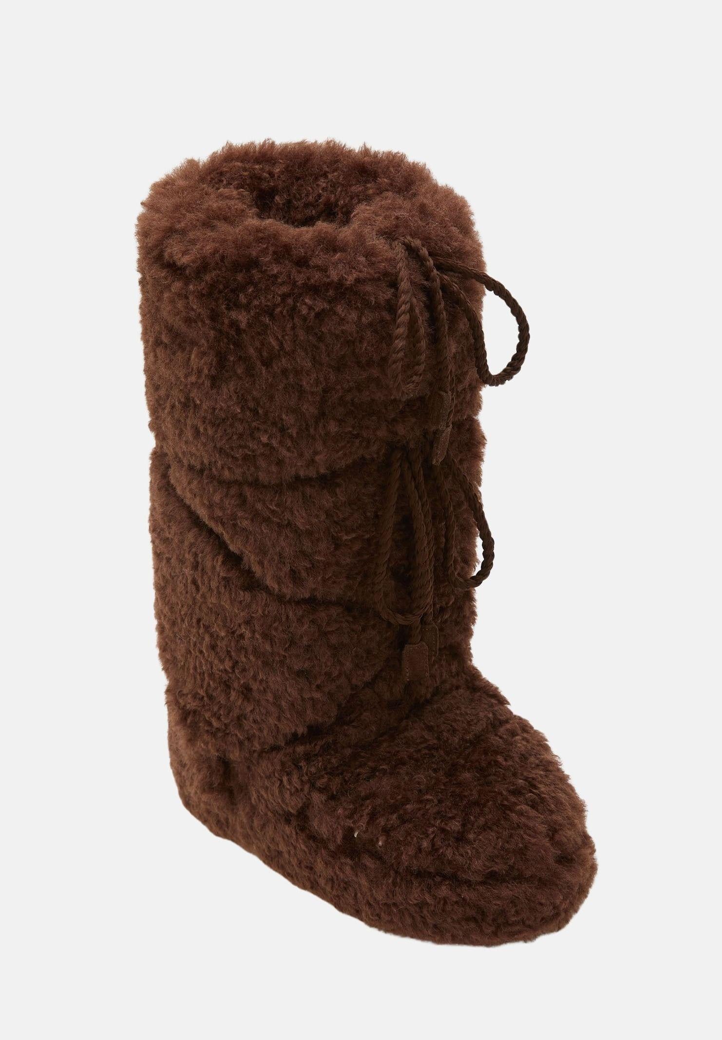 MOON BOOT Stivali da neve ICON CURLY EXTRA marroni da donna 80D1403070 M010 MOON BOOT