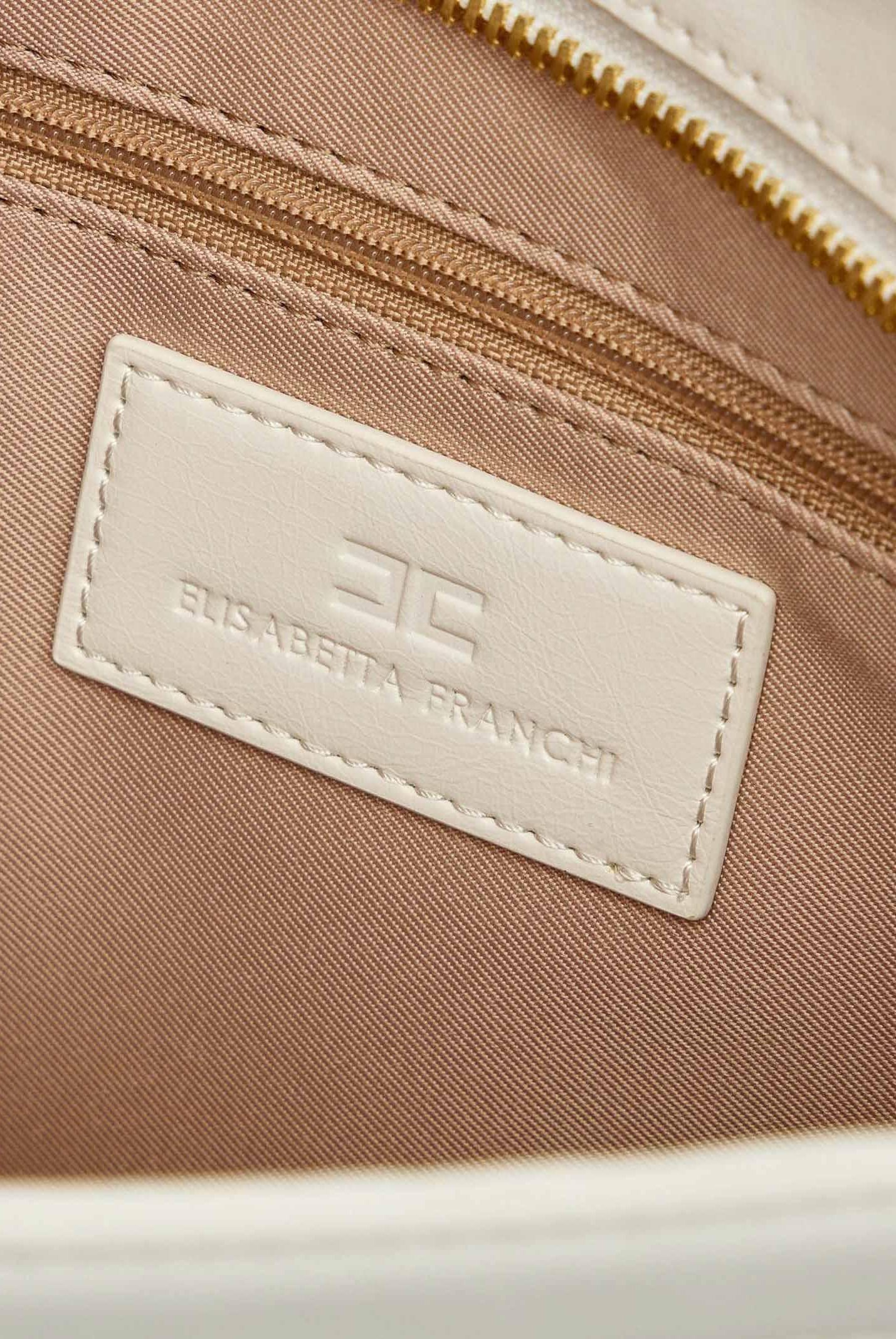 ELISABETTA FRANCHI Pochette burro da donna effetto naplak BS18A61E2 193 ELISABETTA FRANCHI