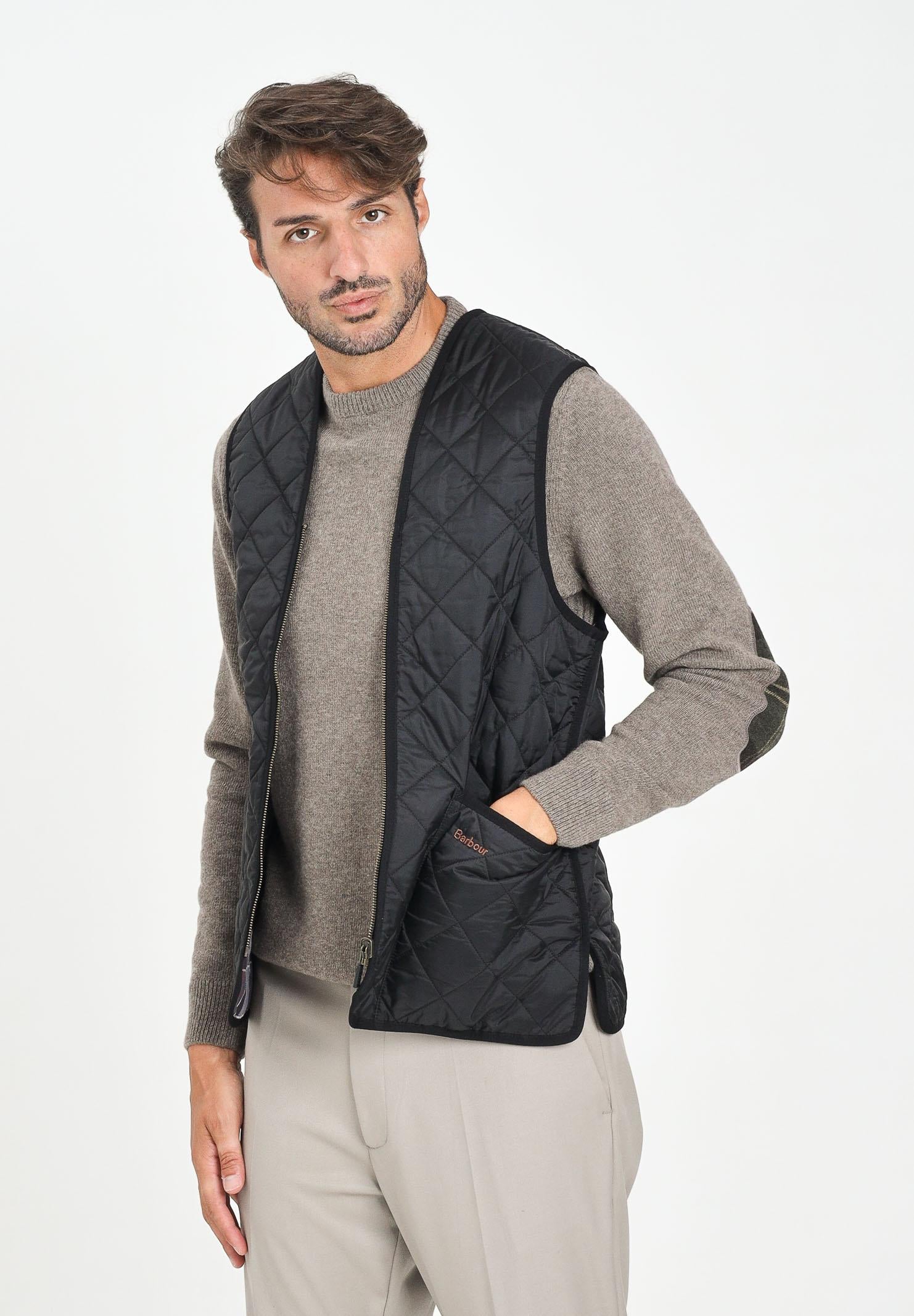 BARBOUR Smanicato nero da uomo compatibile come interno per il giubbotto Bedale 252MMLI0001 BK91 BARBOUR