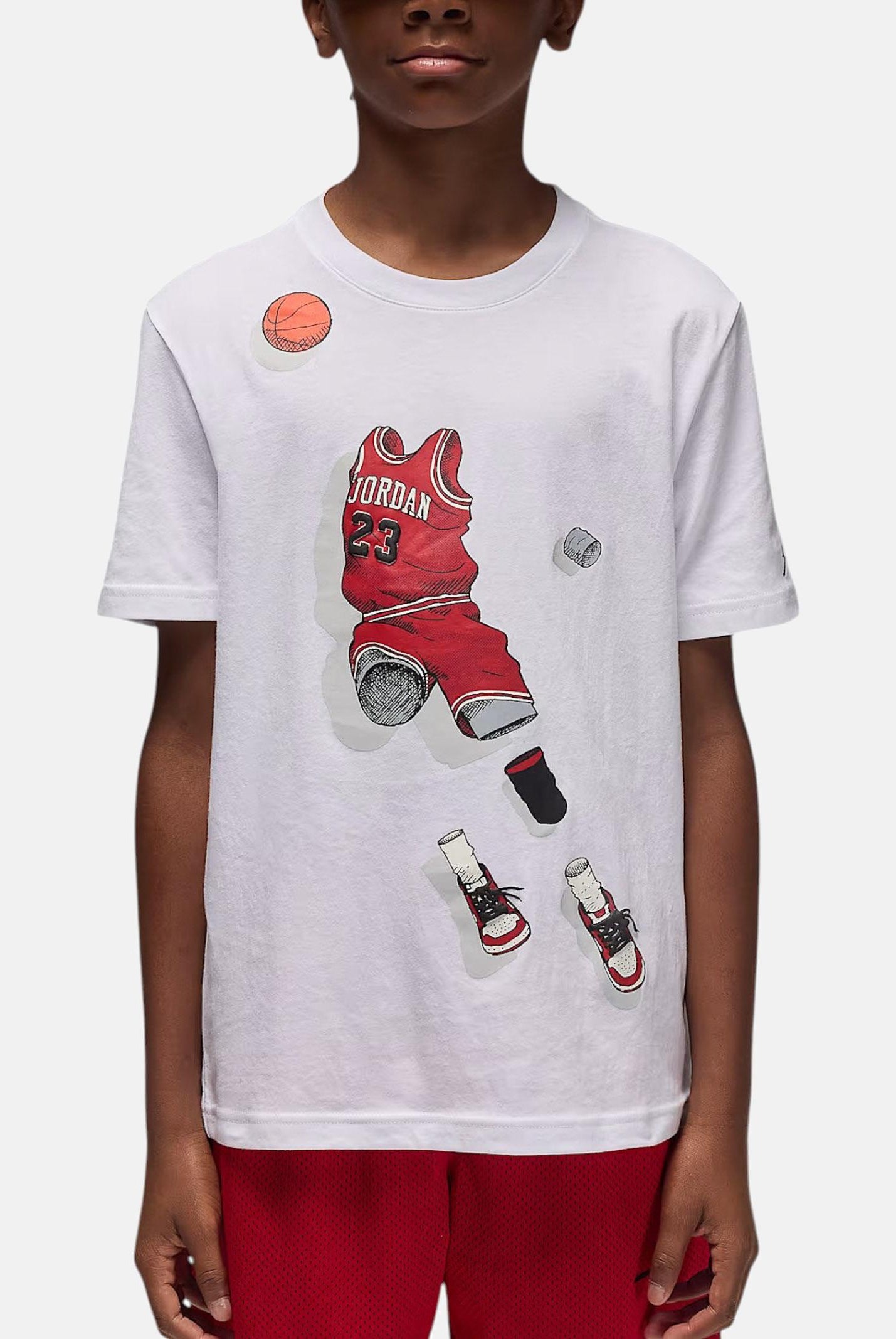 JORDAN T-shirt a manica corta Ghostman bianca per bambino e bambina 95F159 001 JORDAN