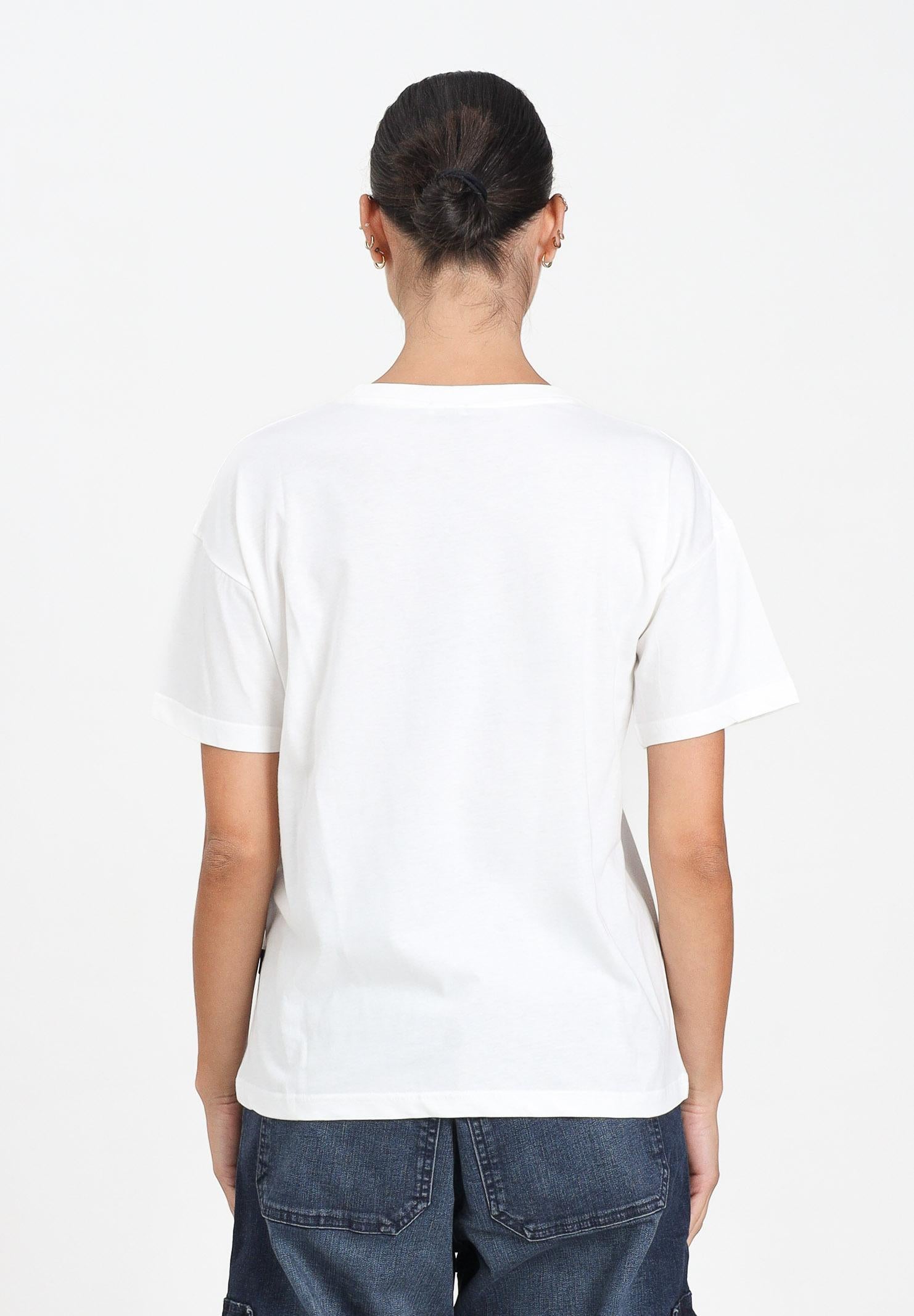 GCDS T-shirt a manica corta bianca per donna e bambina con stampa glitterata TI AMO GCDS B2JW2335BA3 15 GCDS