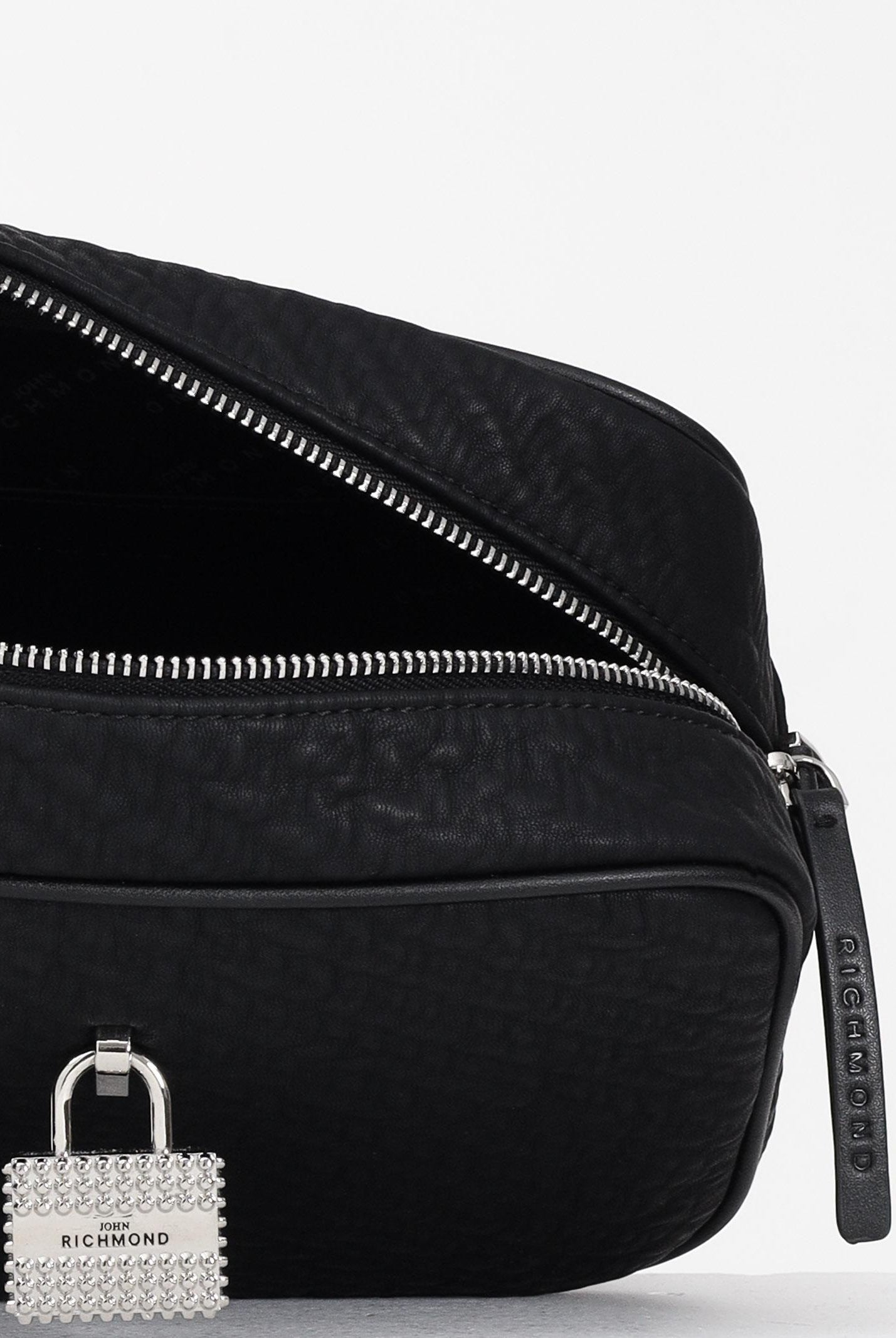 RICHMOND Borsa a tracolla nera da donna con lucchetto e logo RWA25197BO BL RICHMOND