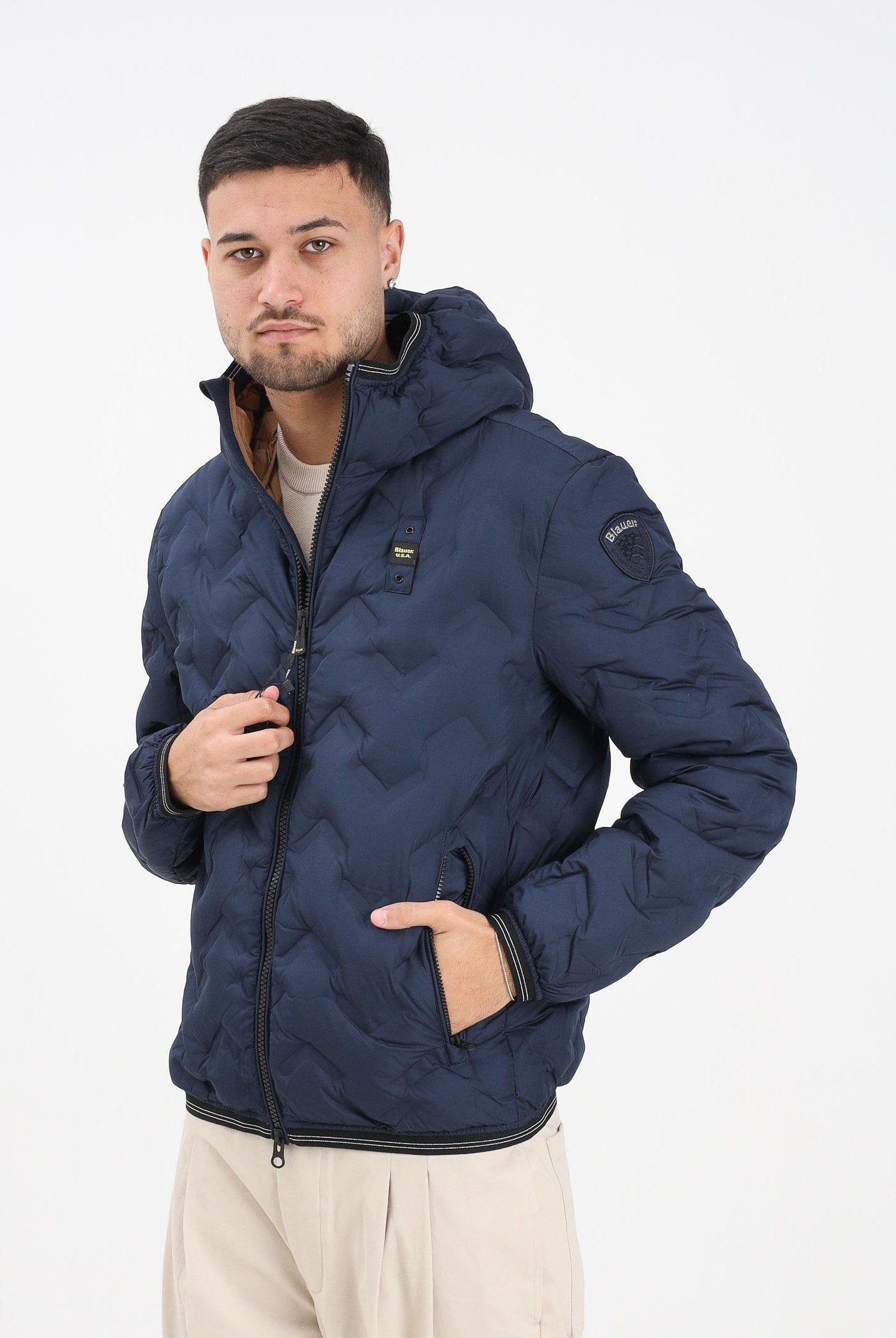 BLAUER Piumino PIERY blu da uomo 25WBLUC03233-007308 888TB BLAUER