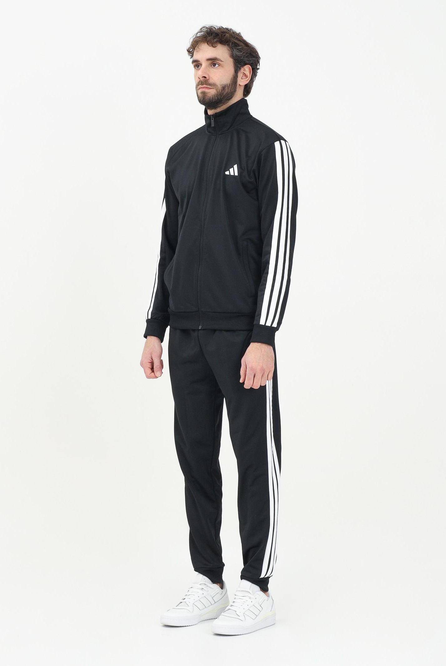 ADIDAS PERFORMANCE Tuta Basic 3-Stripes Tricot nera da uomo JI8858 . ADIDAS PERFORMANCE