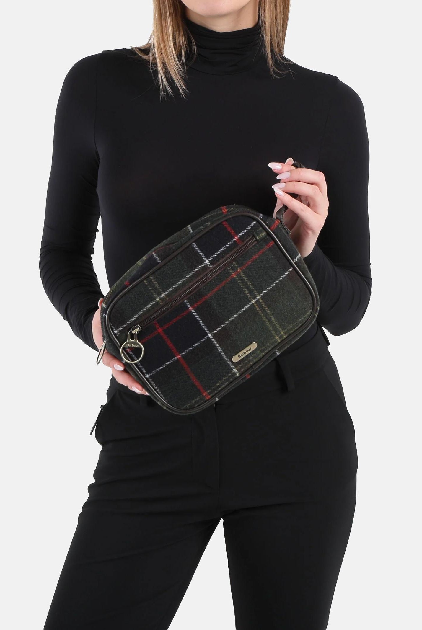 BARBOUR Pochette Allowhay in tartan verde per uomo e donna 252MLAC0331 OL91 BARBOUR