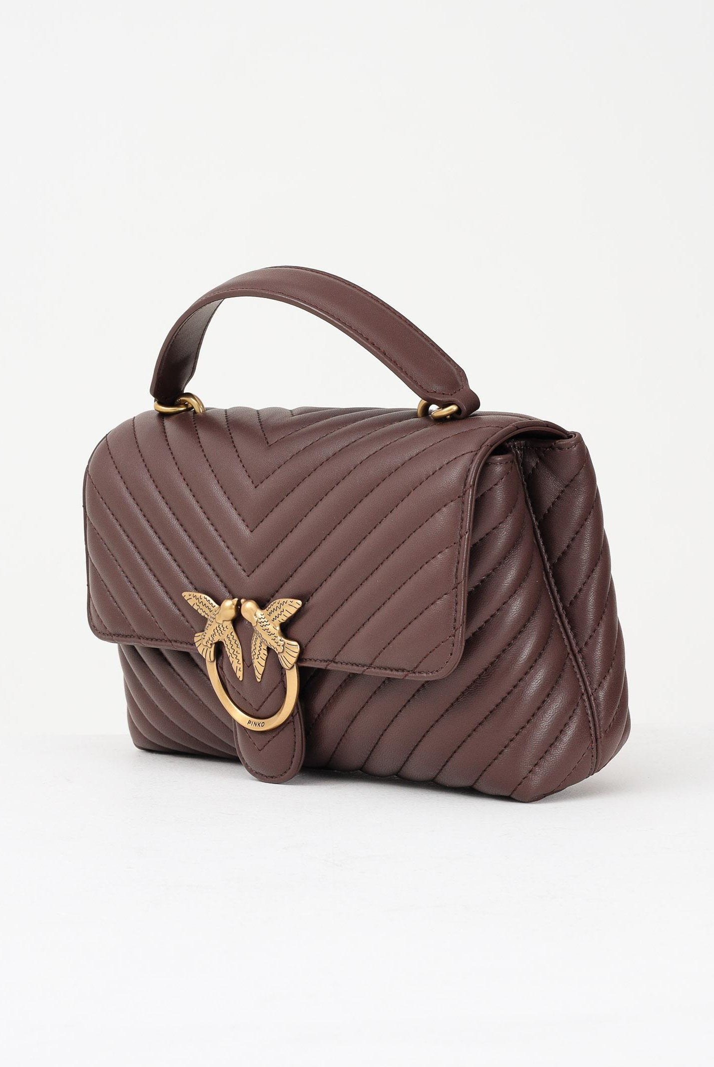 PINKO Borsa a mano Classic Love Bag Puff da donna in nappa trapuntata marrone 100043A0GK L86Q PINKO