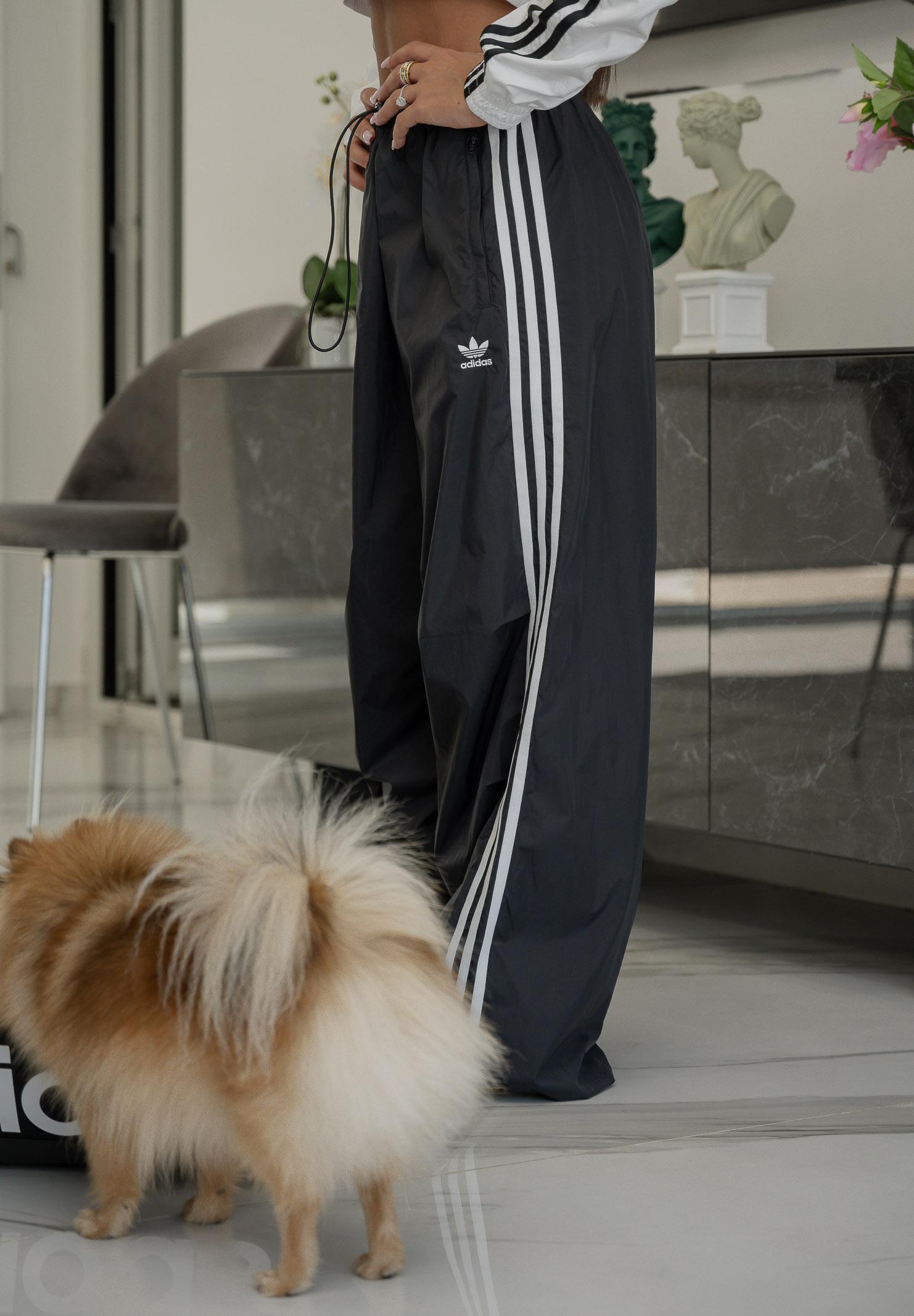 ADIDAS ORIGINALS Pantalone sportivo 3-Stripes Woven Parachute nero da donna IY7251 ADIDAS ORIGINALS