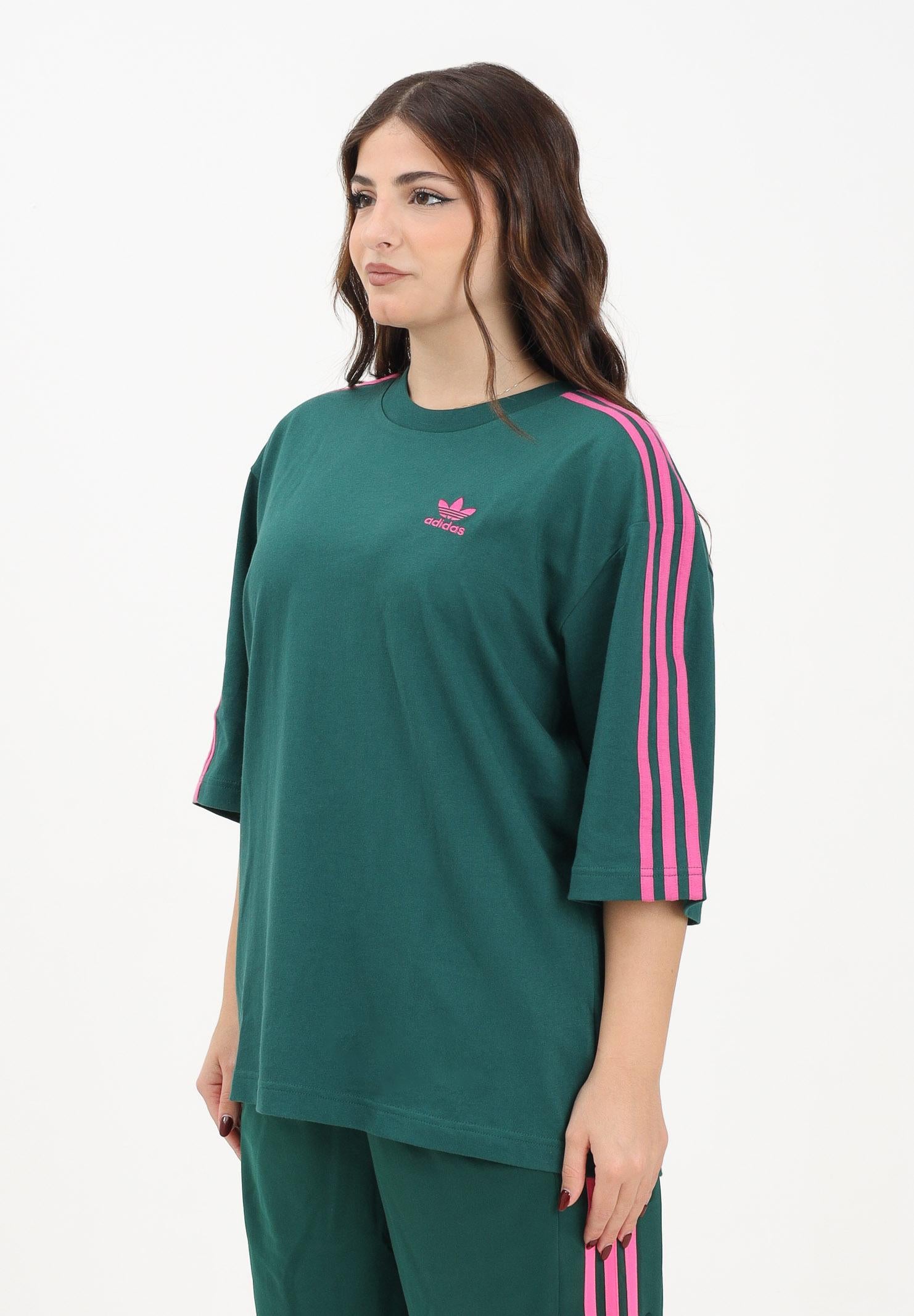 ADIDAS ORIGINALS T-shirt a manica corta Adicolor Oversized verde da donna KA0477 . ADIDAS ORIGINALS