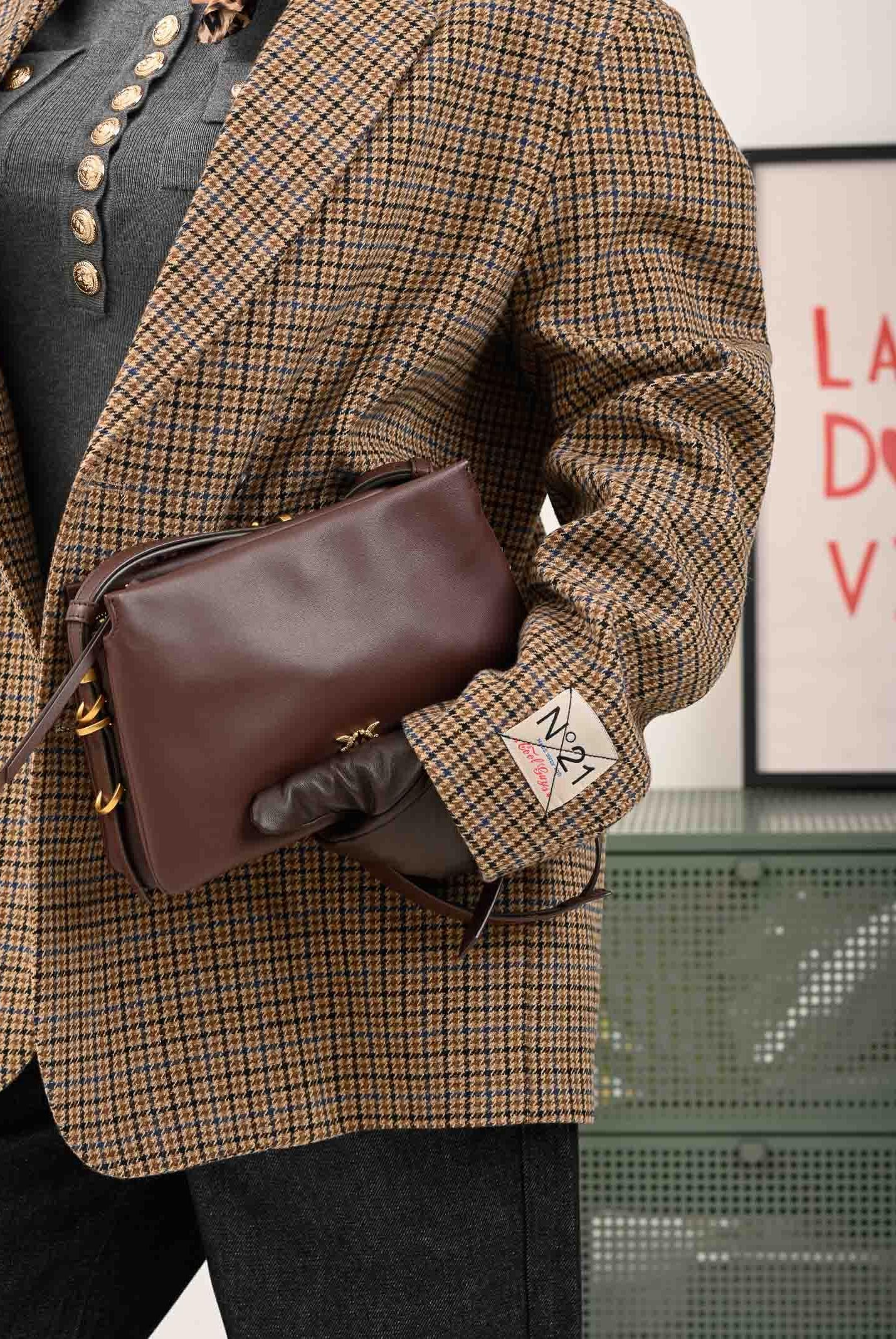 PINKO Borsa a tracolla Mini One, Two, Three Bag marrone da donna 105883A0QO LA7Q PINKO