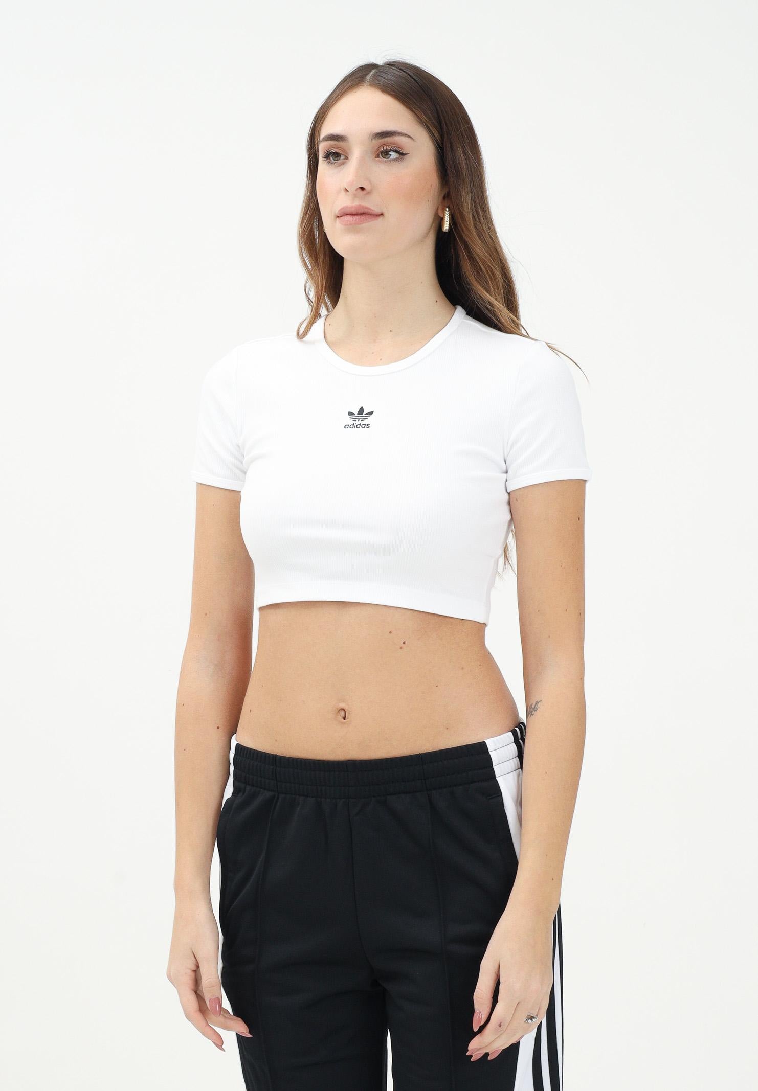 ADIDAS ORIGINALS Top sportivo Essentials bianco da donna JC9026 . ADIDAS ORIGINALS