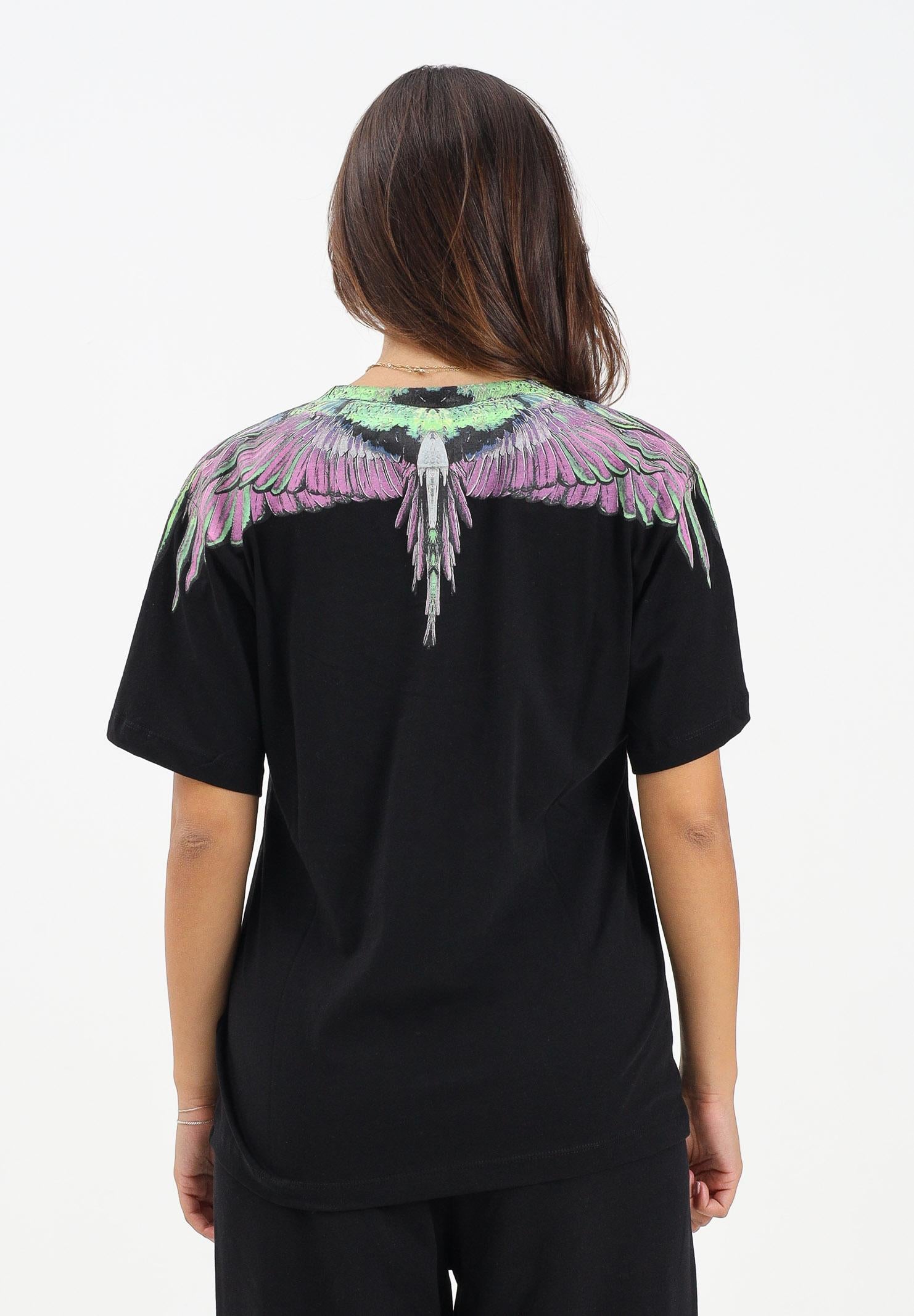 MARCELO BURLON COUNTY OF MILAN T-shirt a manica corta nera da donna con stampa ali 25ICM30001 NEPI MARCELO BURLON COUNTY OF MILAN