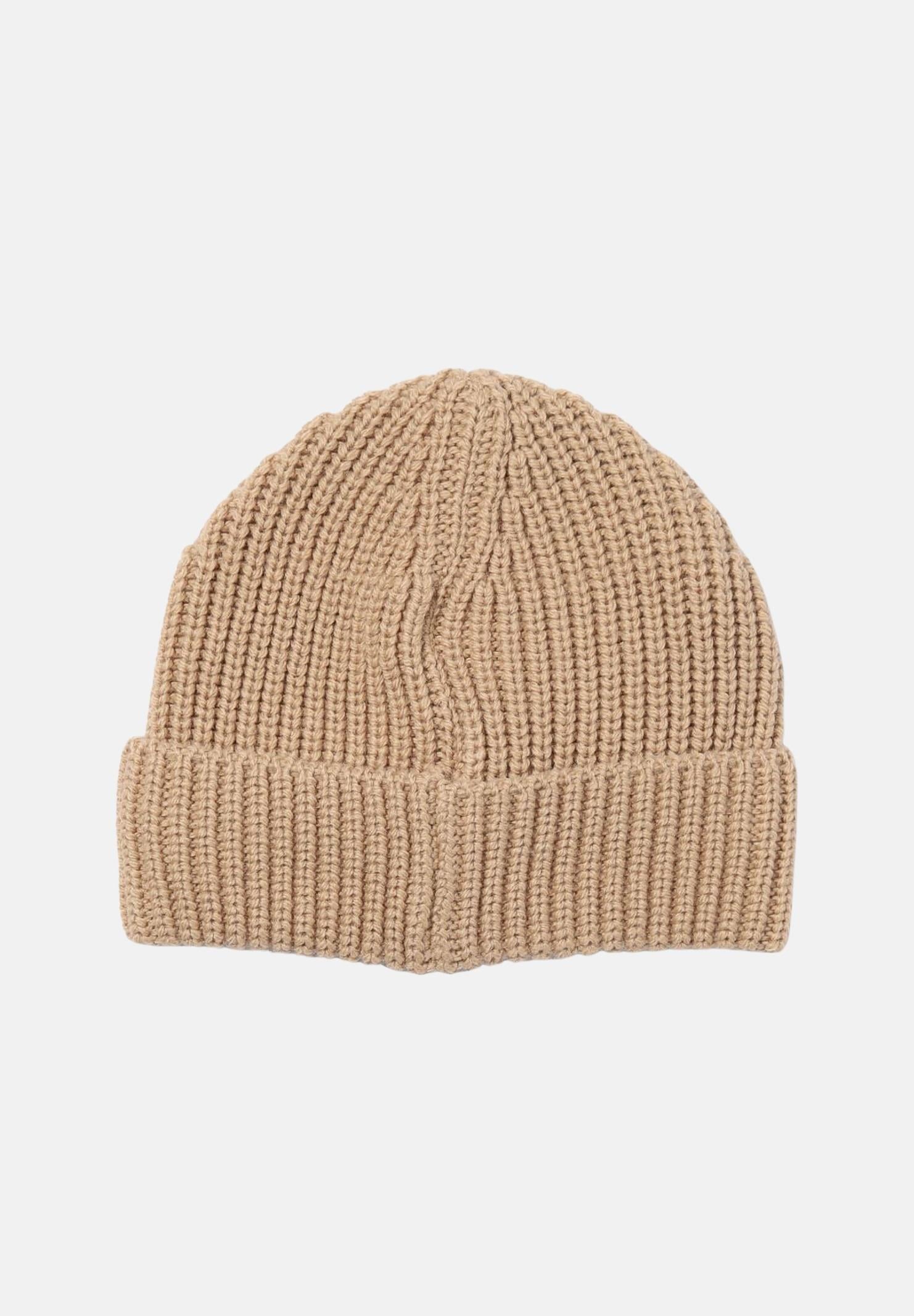 BARROW Berretto di lana beige per uomo e donna con patch logo F5BWUAHT094 307 BARROW