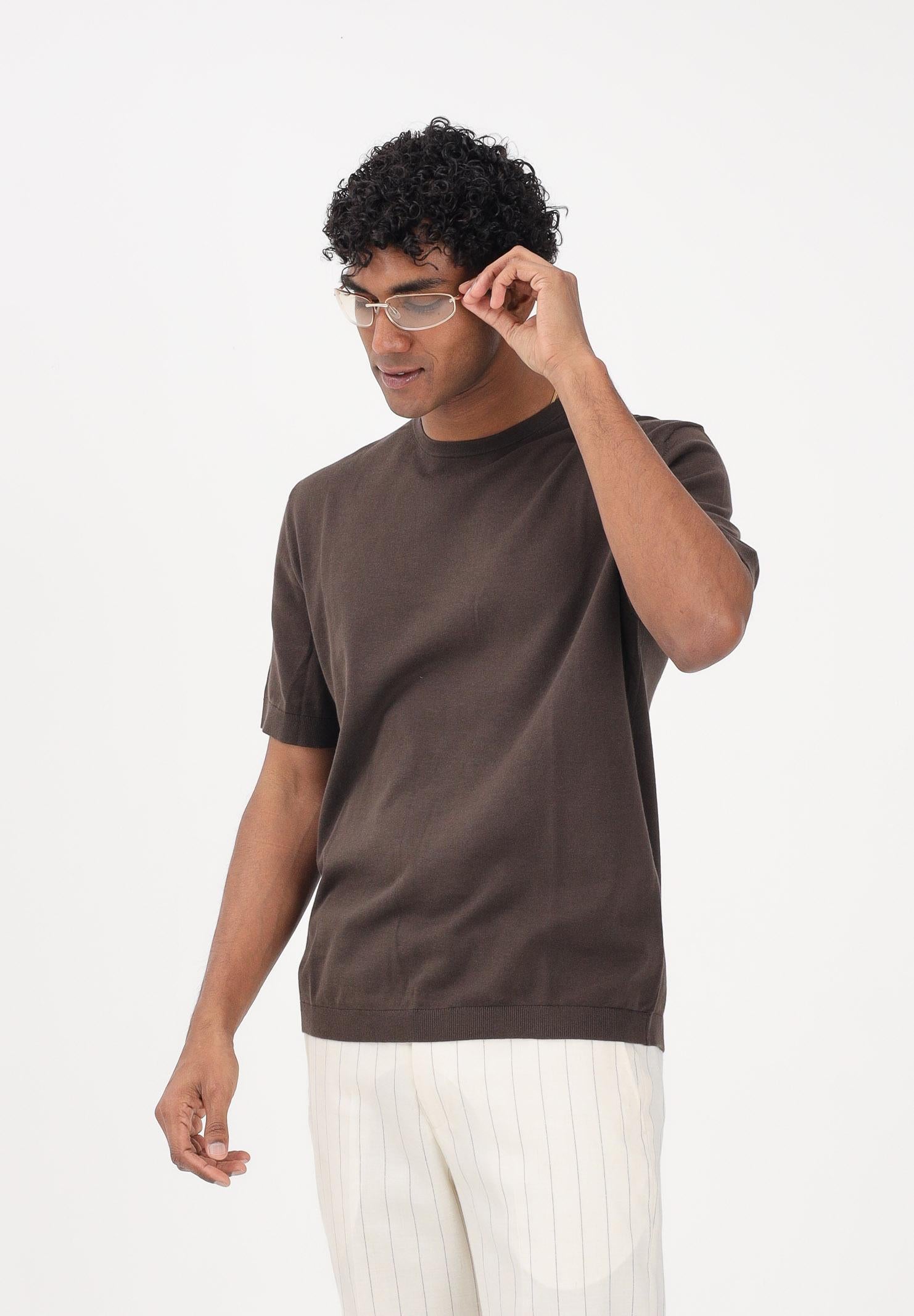 SELECTED HOMME Maglia a manica corta marrone da uomo 16099828 DE SELECTED HOMME