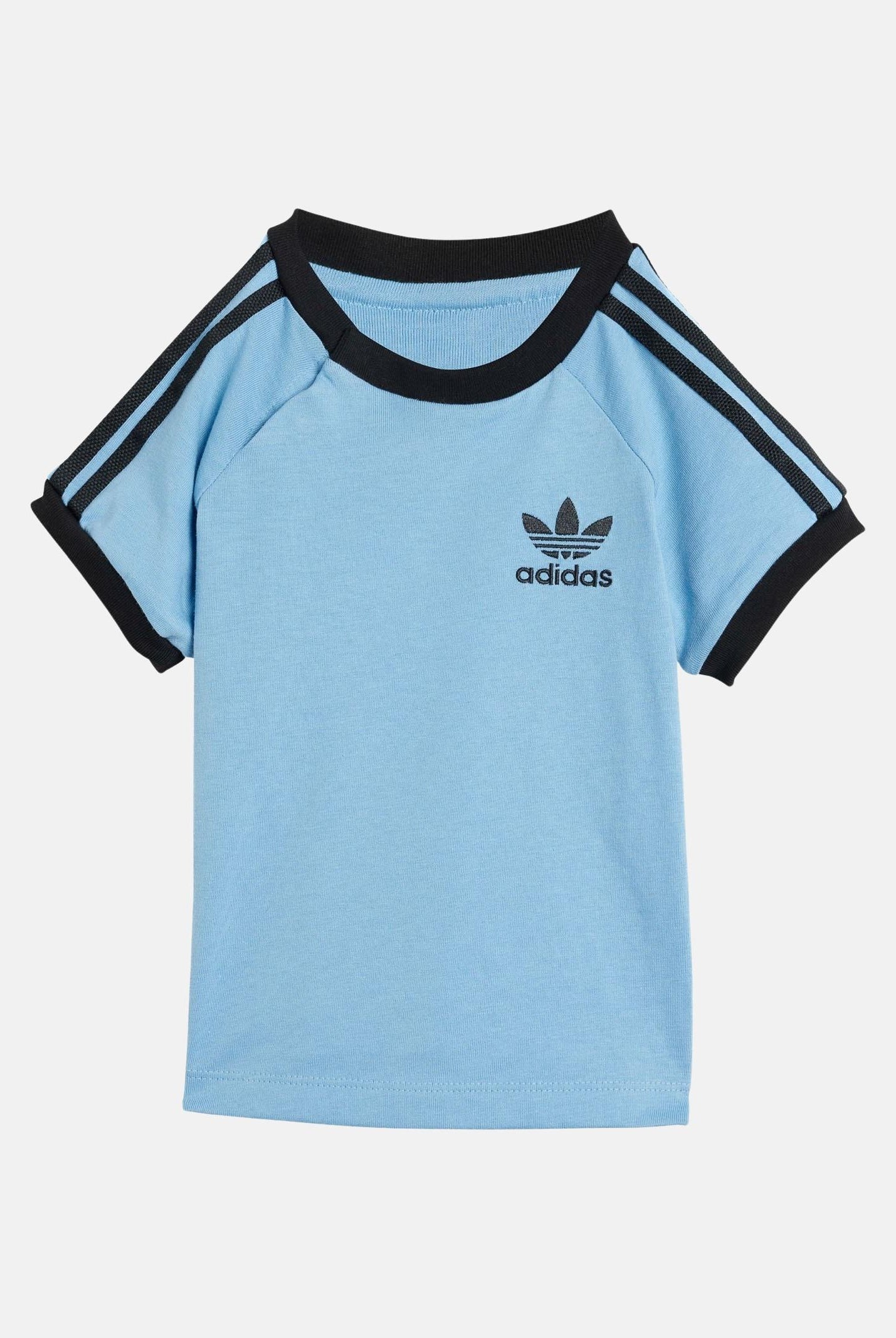 ADIDAS ORIGINALS T-shirt a manica corta 3-stripes azzurra da neonato JY0147 ADIDAS ORIGINALS