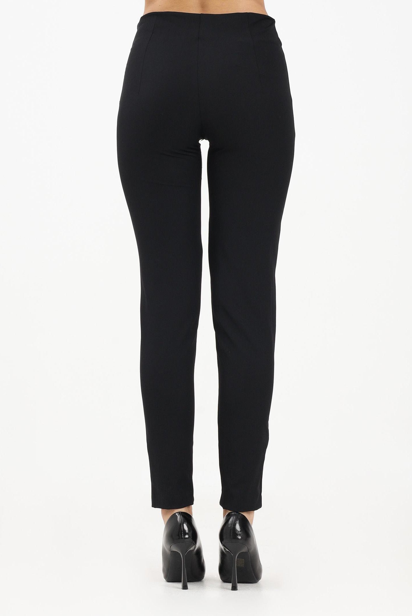 VICOLO Pantalone nero da donna con spacchetti TF1945 NE VICOLO