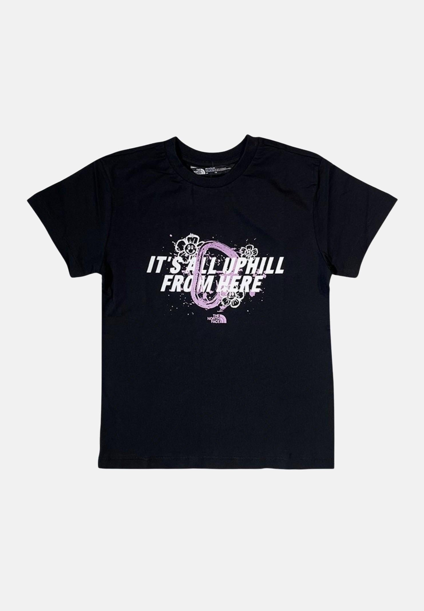 THE NORTH FACE T-shirt a manica corta Graphic Relaxed nera da bambina NF0A8AXFJK31 . THE NORTH FACE