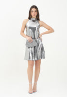 DIESEL Abito corto Dstrol argento per donna e ragazza J021750THAG K981C DIESEL