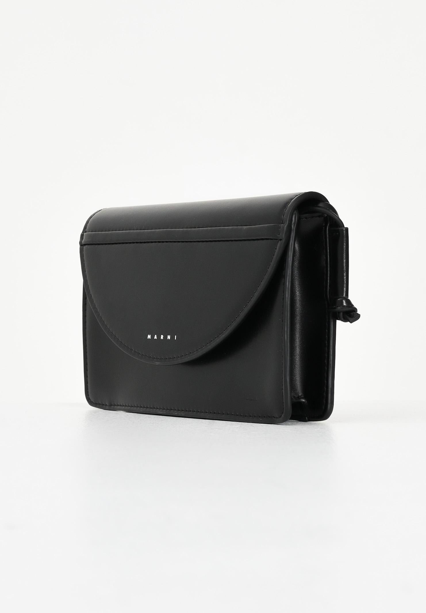 MARNI Pochette nera da donna con logo M01256M00TK 0M922 MARNI