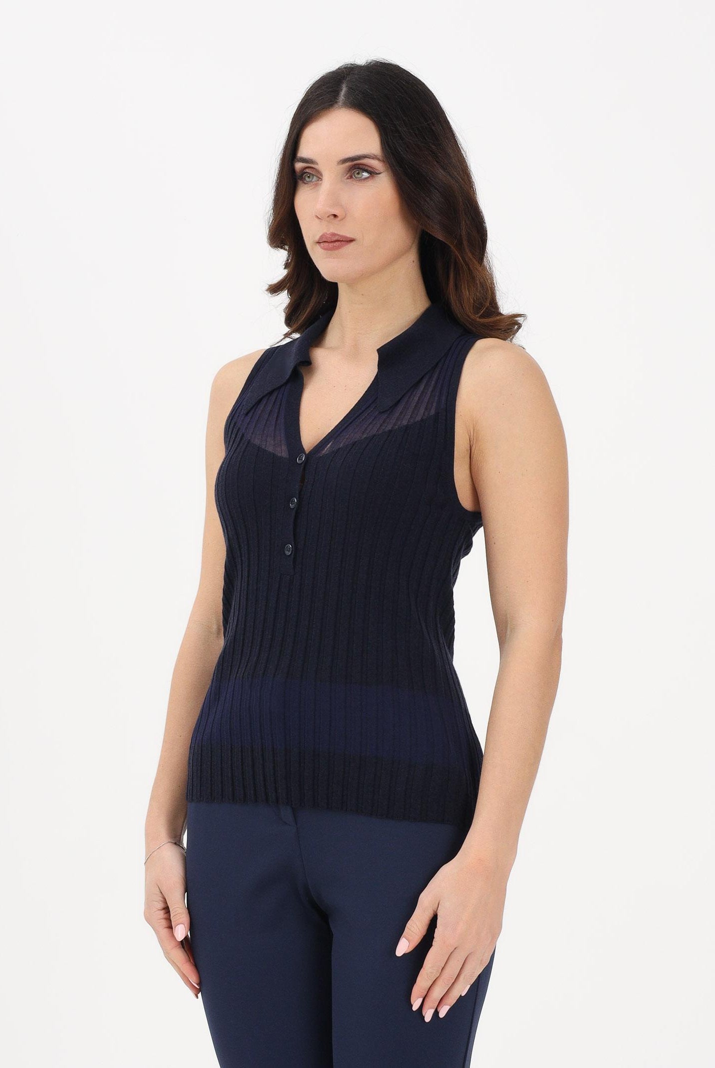 PINKO Canotta a polo FOSCHIA blu da donna 106318A34B G56 PINKO