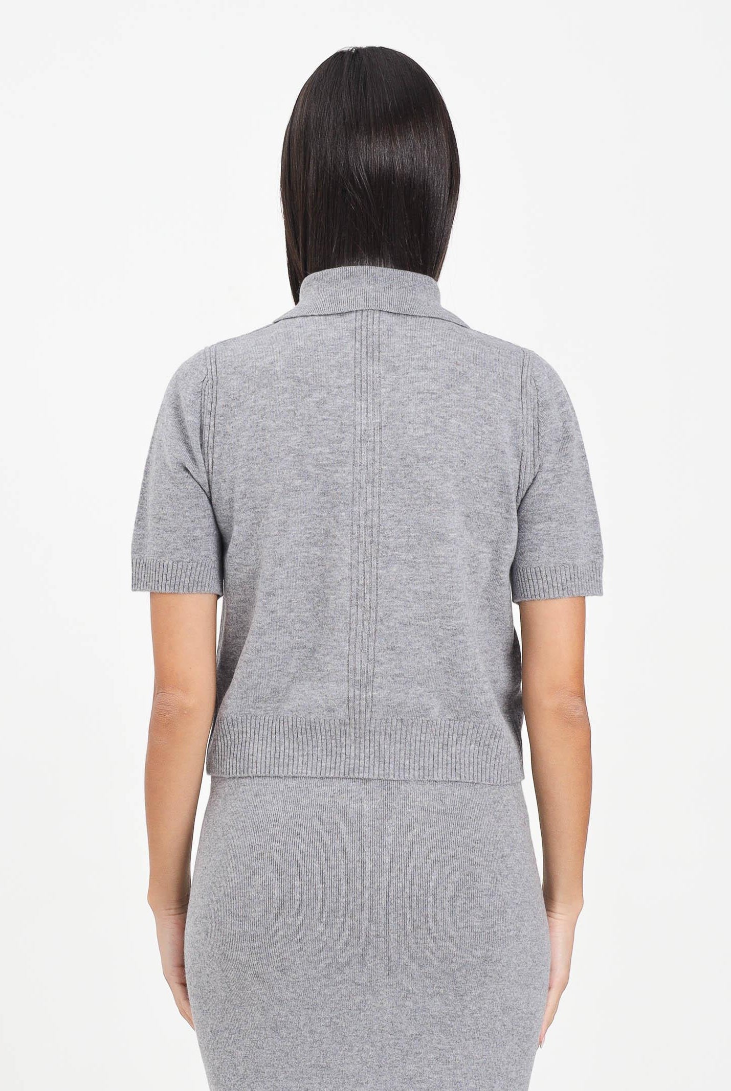 PINKO Maglia a manica corta grigia da donna stile polo 105450A2Q9 II2 PINKO