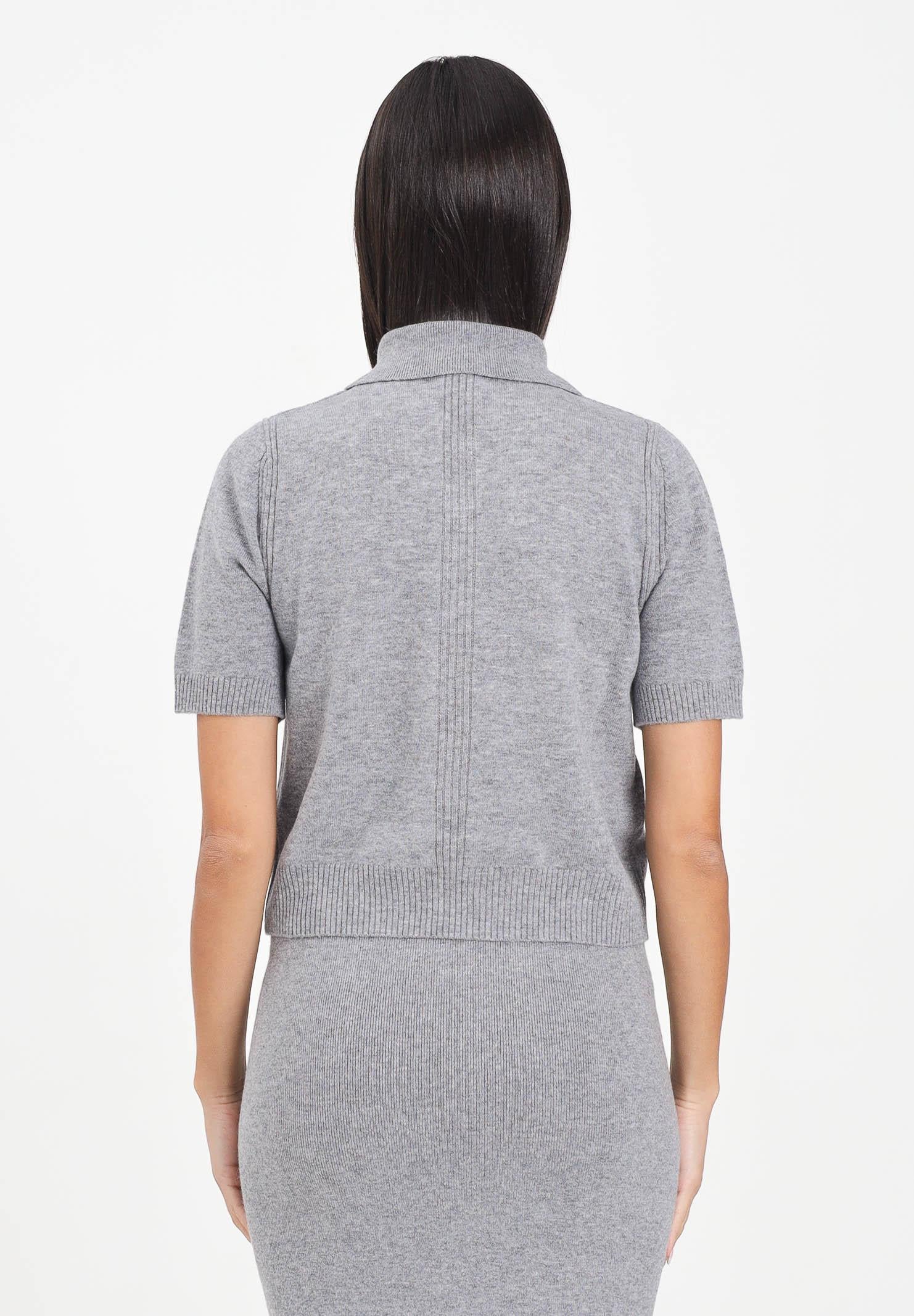 PINKO Maglia a manica corta grigia da donna stile polo 105450A2Q9 II2 PINKO