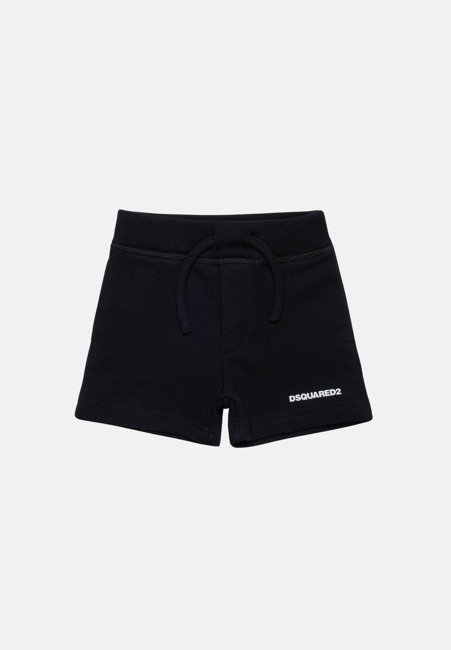 DSQUARED2 Shorts sportivo nero da neonato con logo DQ2871D0094 DQ900 DSQUARED2