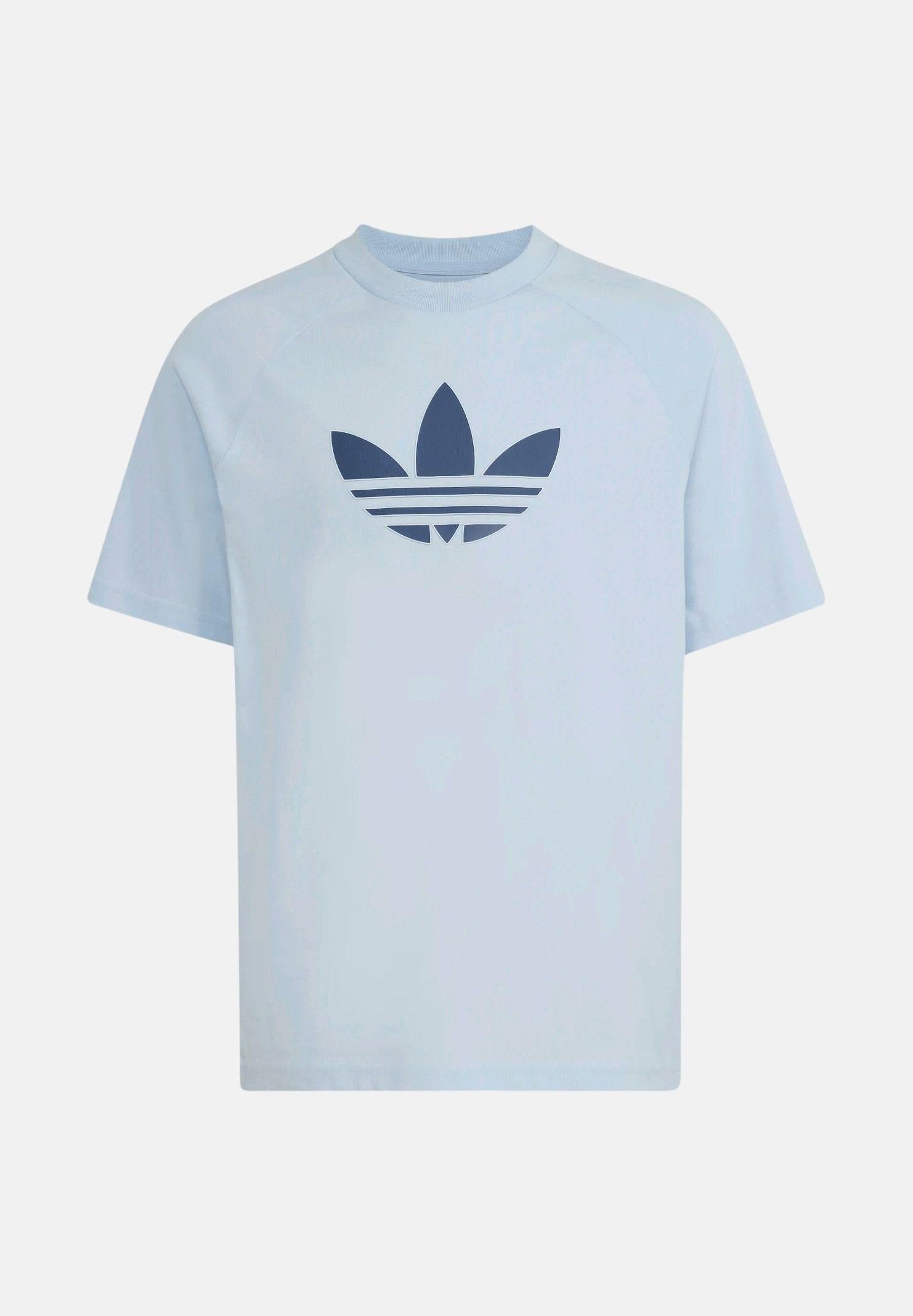 ADIDAS ORIGINALS T-shirt a manica corta Trefoil Loose celeste per bambino e bambina KE2870 . ADIDAS ORIGINALS