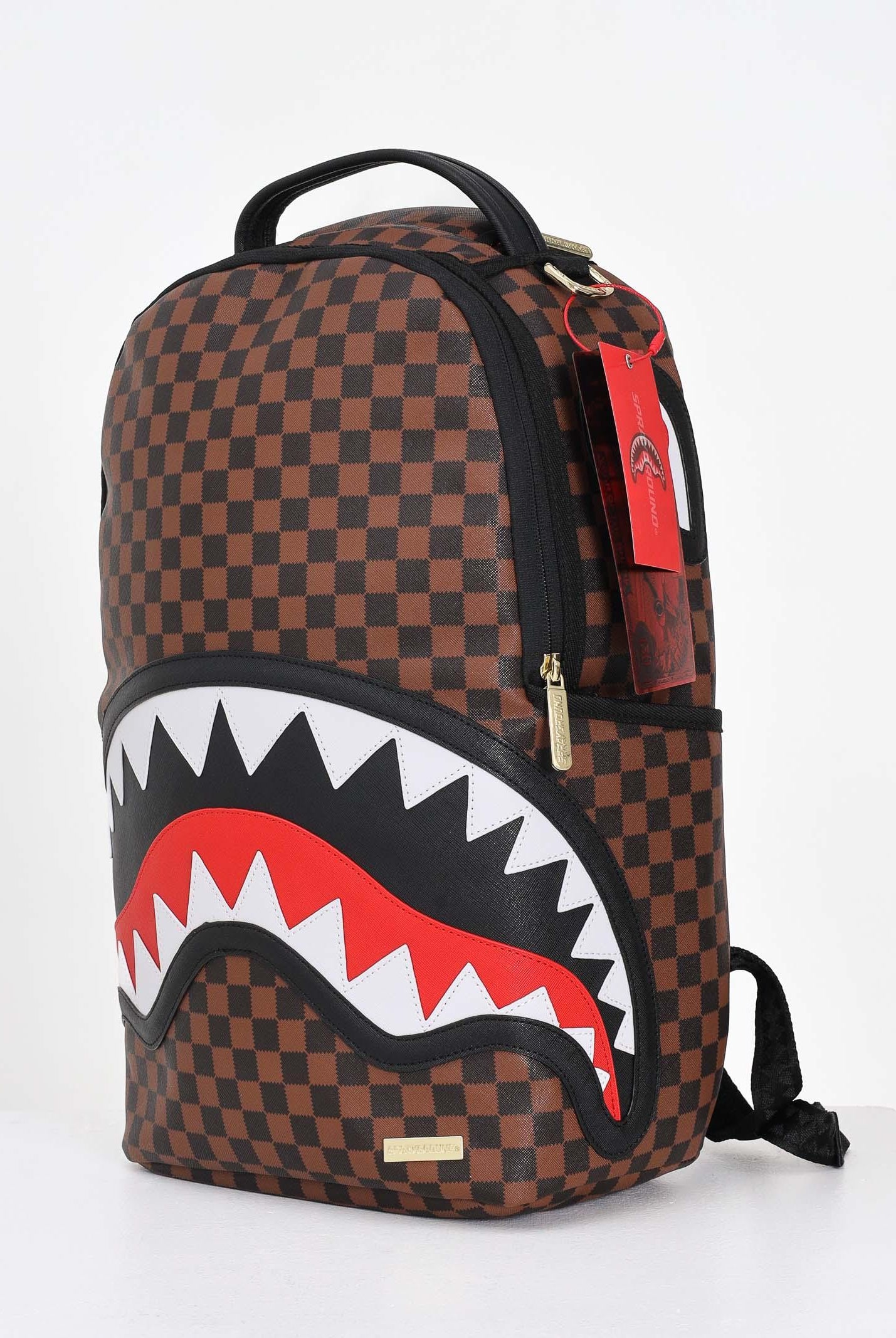 SPRAYGROUND Zaino Sawtooth Sharks In Paris marrone e nero per uomo e donna 910B7200NSZ SPRAYGROUND