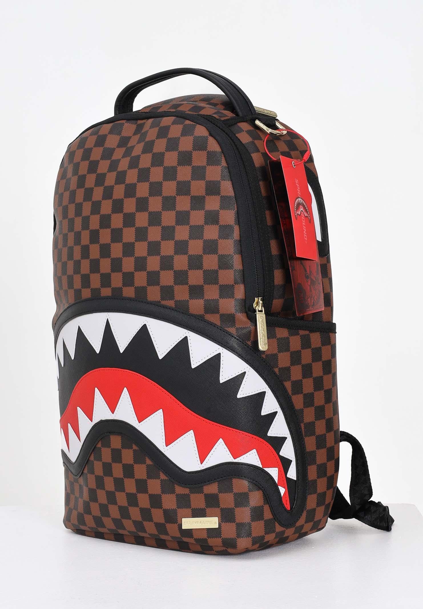 SPRAYGROUND Zaino Sawtooth Sharks In Paris marrone e nero per uomo e donna 910B7200NSZ SPRAYGROUND
