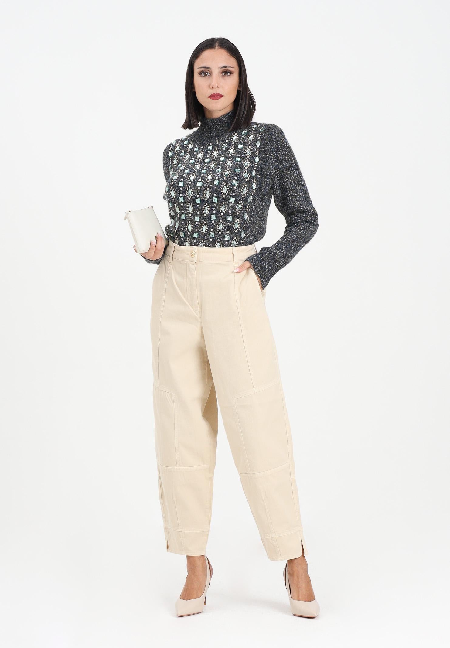 PINKO Pantalone balloon beige da donna 105533A2QU C27 PINKO