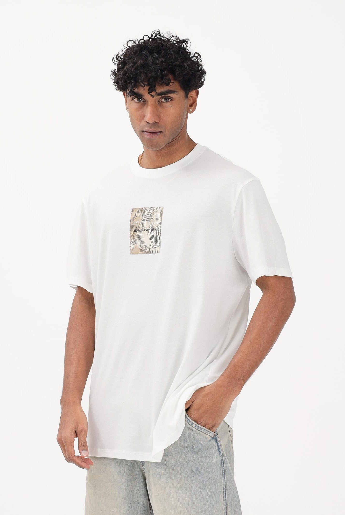 ARMANI EXCHANGE T-shirt a manica corta bianca da uomo con stampa XM002501AF10356 U0009 ARMANI EXCHANGE