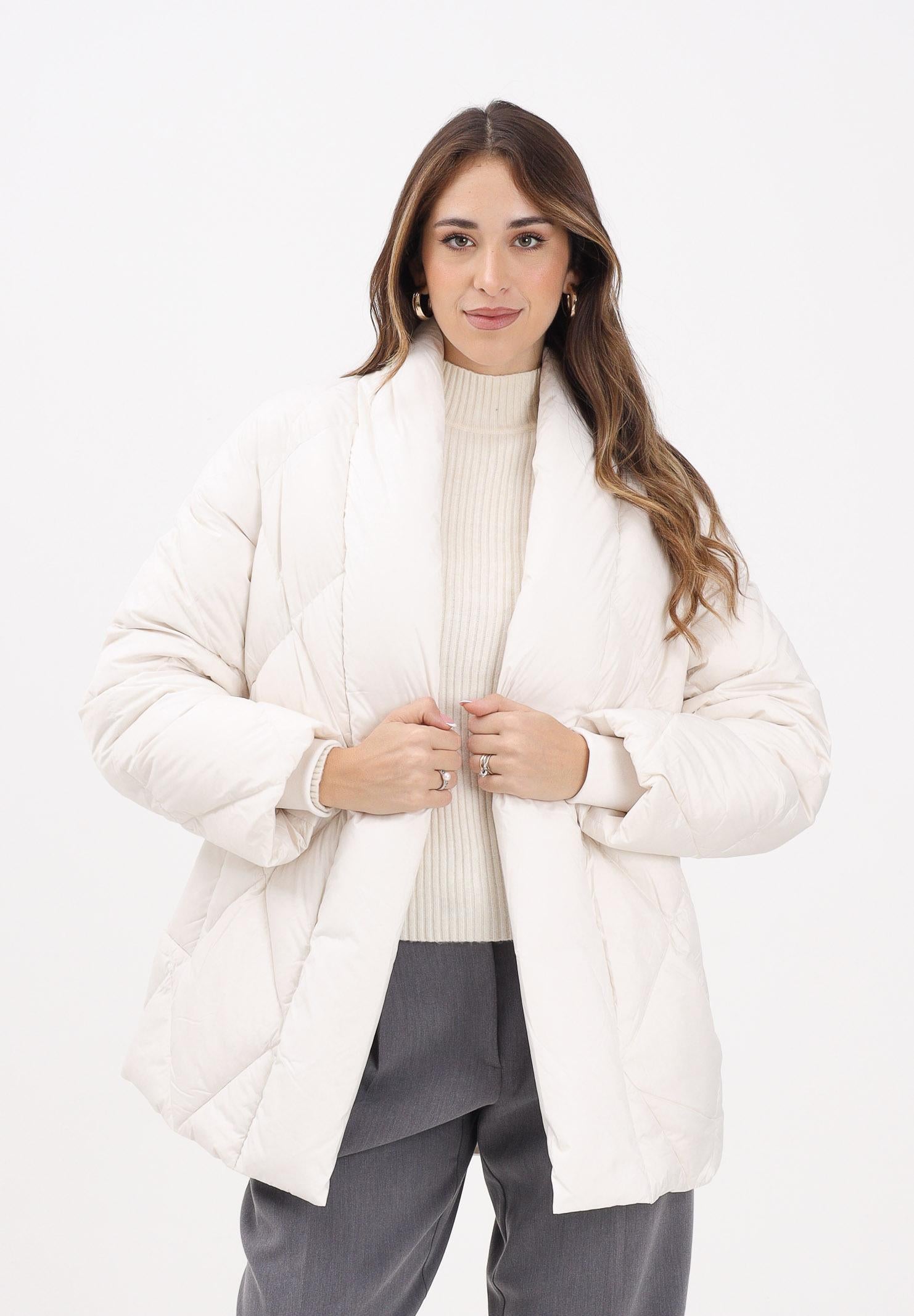 VICOLO Piumino panna da donna con cintura TF0087 A02 VICOLO