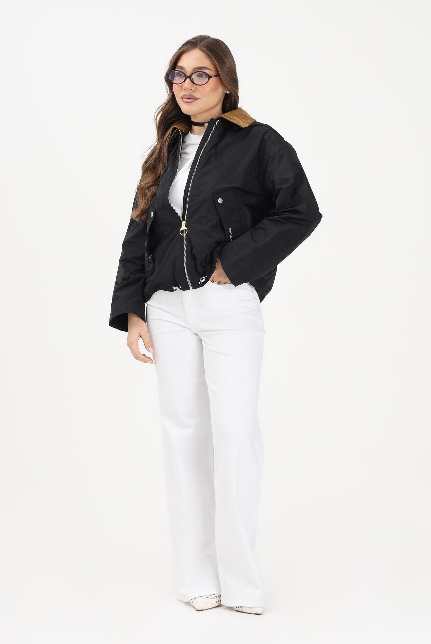 BARBOUR Giacca a vento Weaver nera da donna 261-LSP0307 BK11 BARBOUR