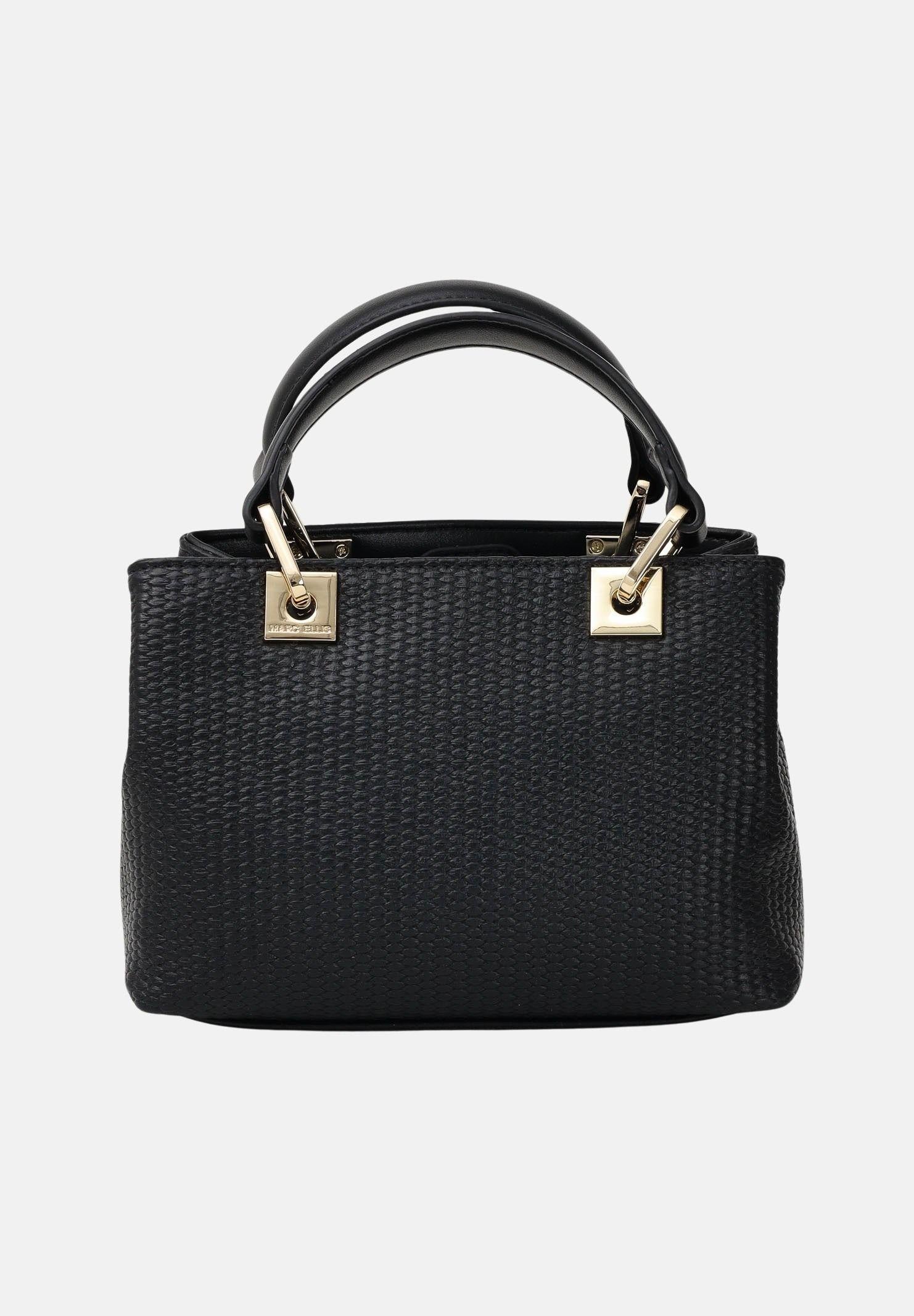 MARC ELLIS Borsa a mano Krissy S Straw nera da donna KRISSY-S-STRAW BL MARC ELLIS