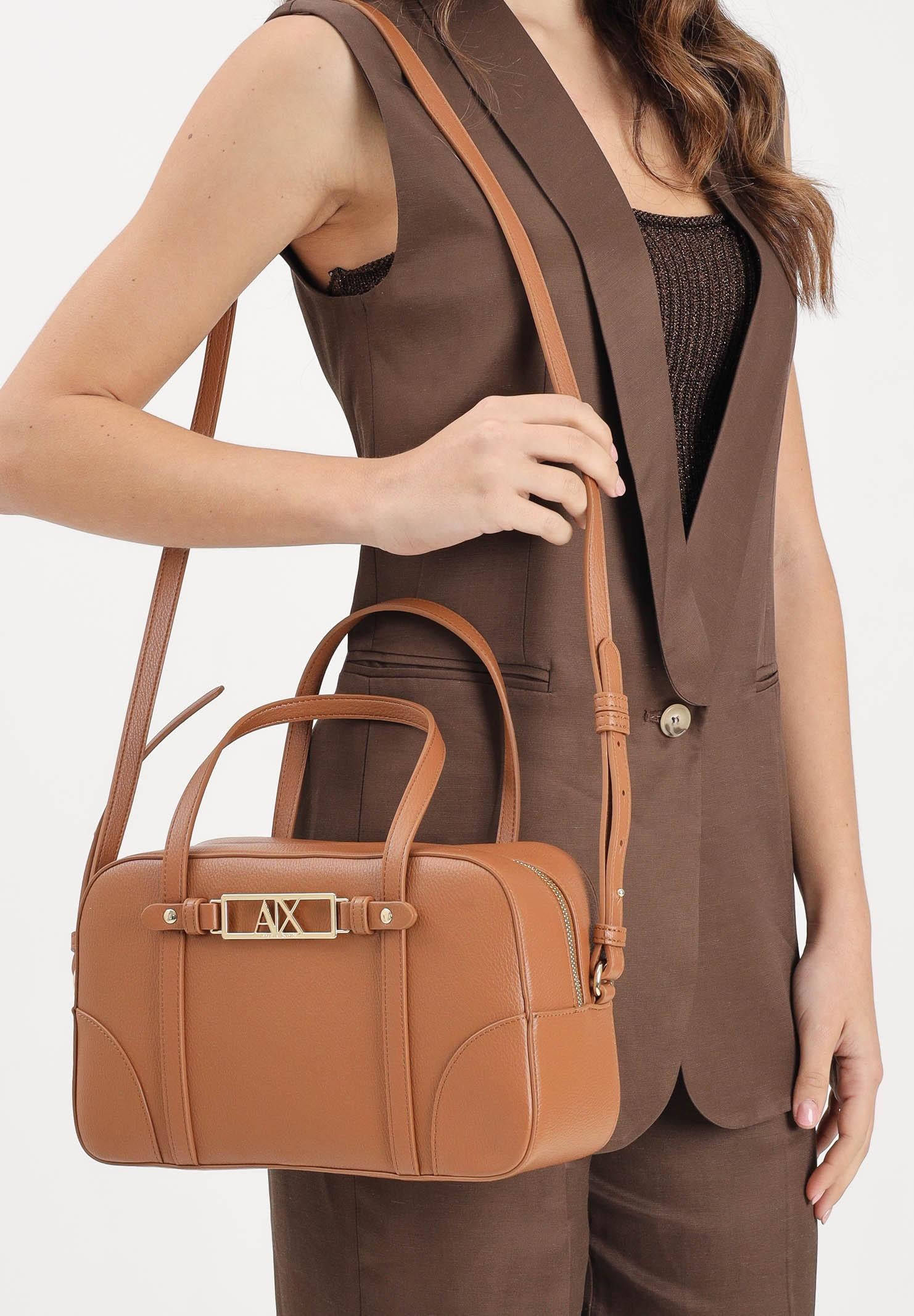 ARMANI EXCHANGE Borsa a mano cuoio da donna con fibbia logo XW002610AF15632 U6119 ARMANI EXCHANGE